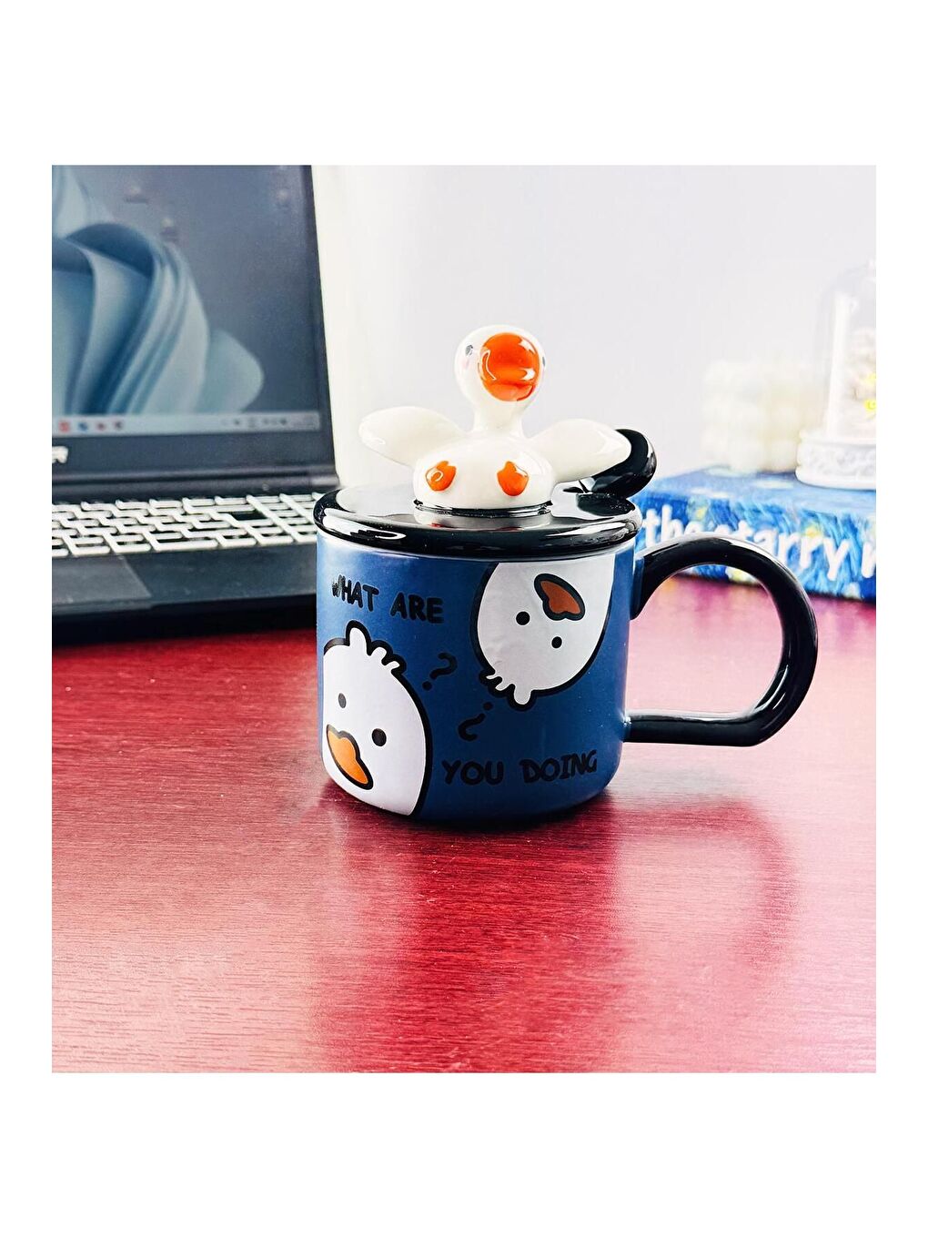 Karışık Ördek Figürlü Seramik Kupa-2