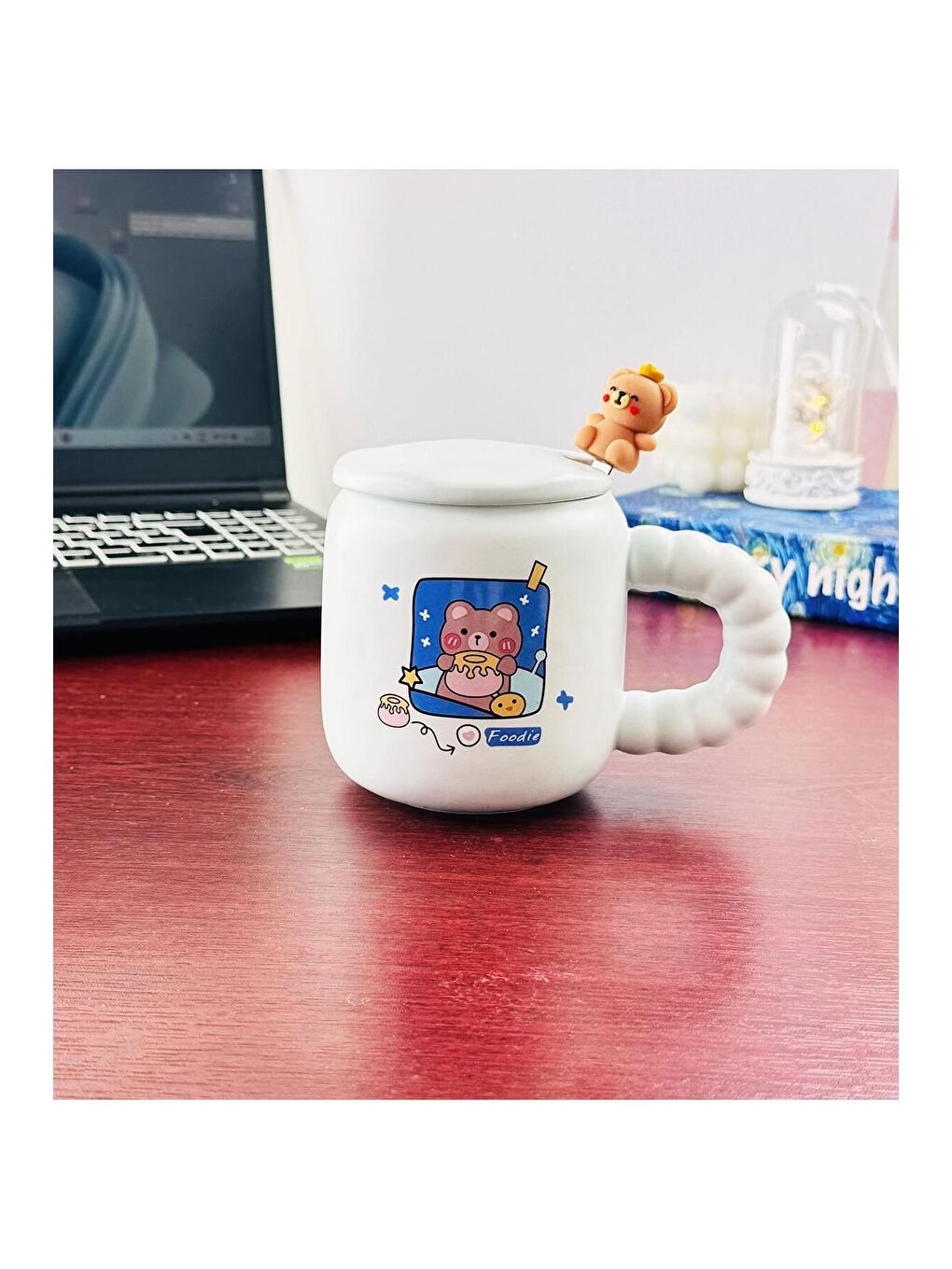 Karışık Sevimli Tavşan Ve Ayı Tasarımlı Seramik Kupa-3