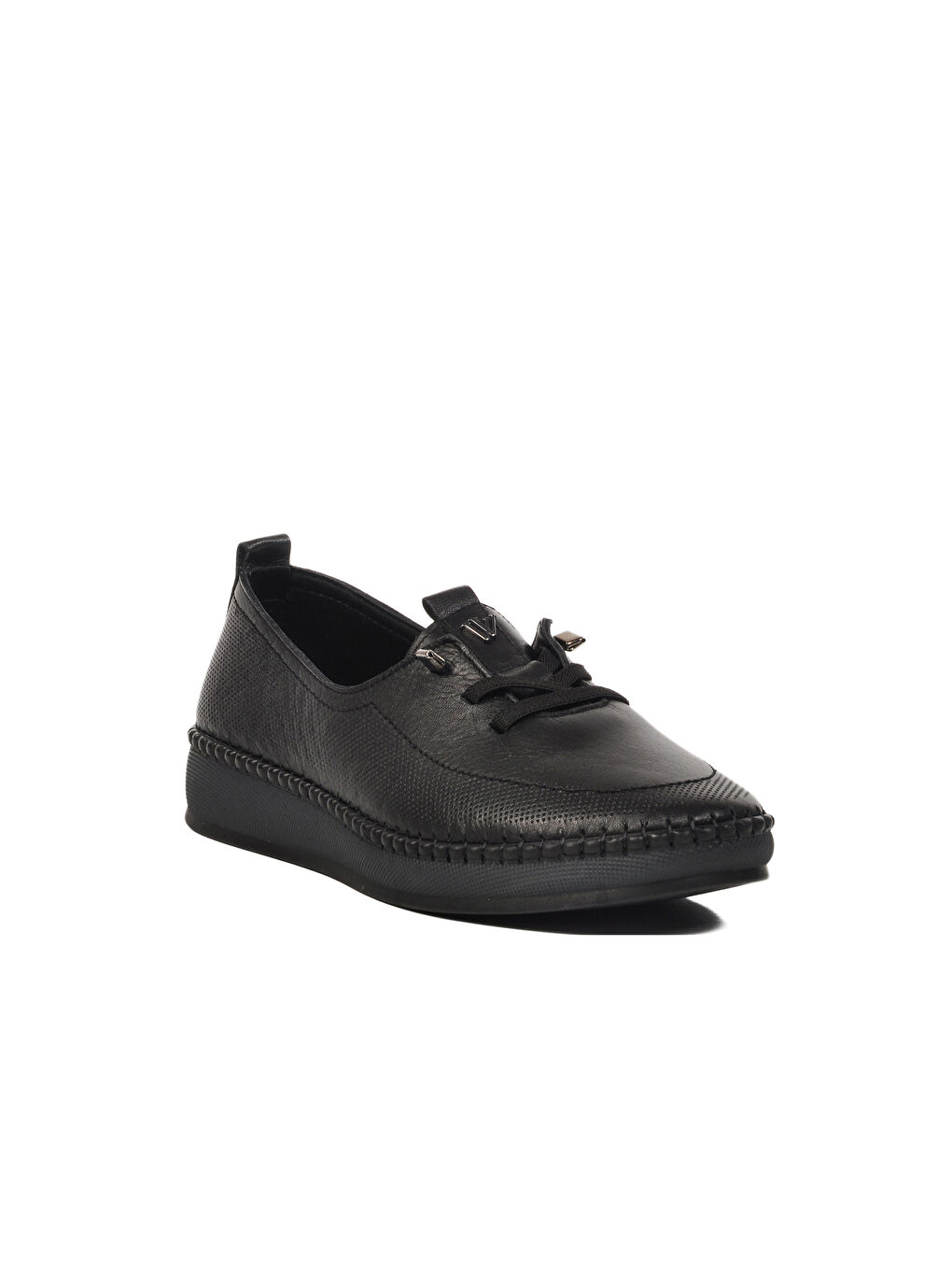 Siyah Hakiki Deri Anatomik Kadın Casual Ayakkabı Z083 Z-2