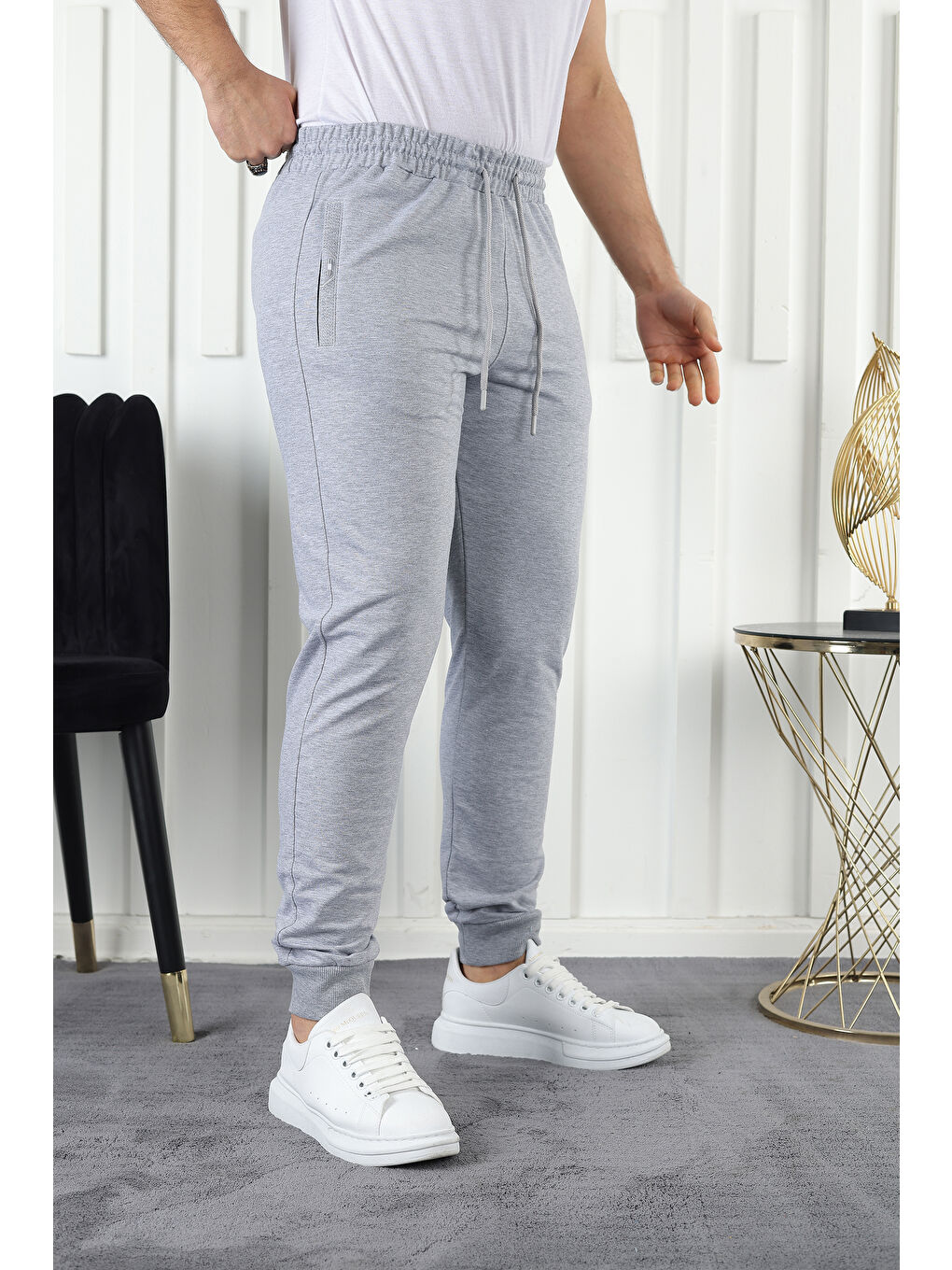 Siyah Slim Fit Jogger Erkek Jogger Eşofman Altı-2
