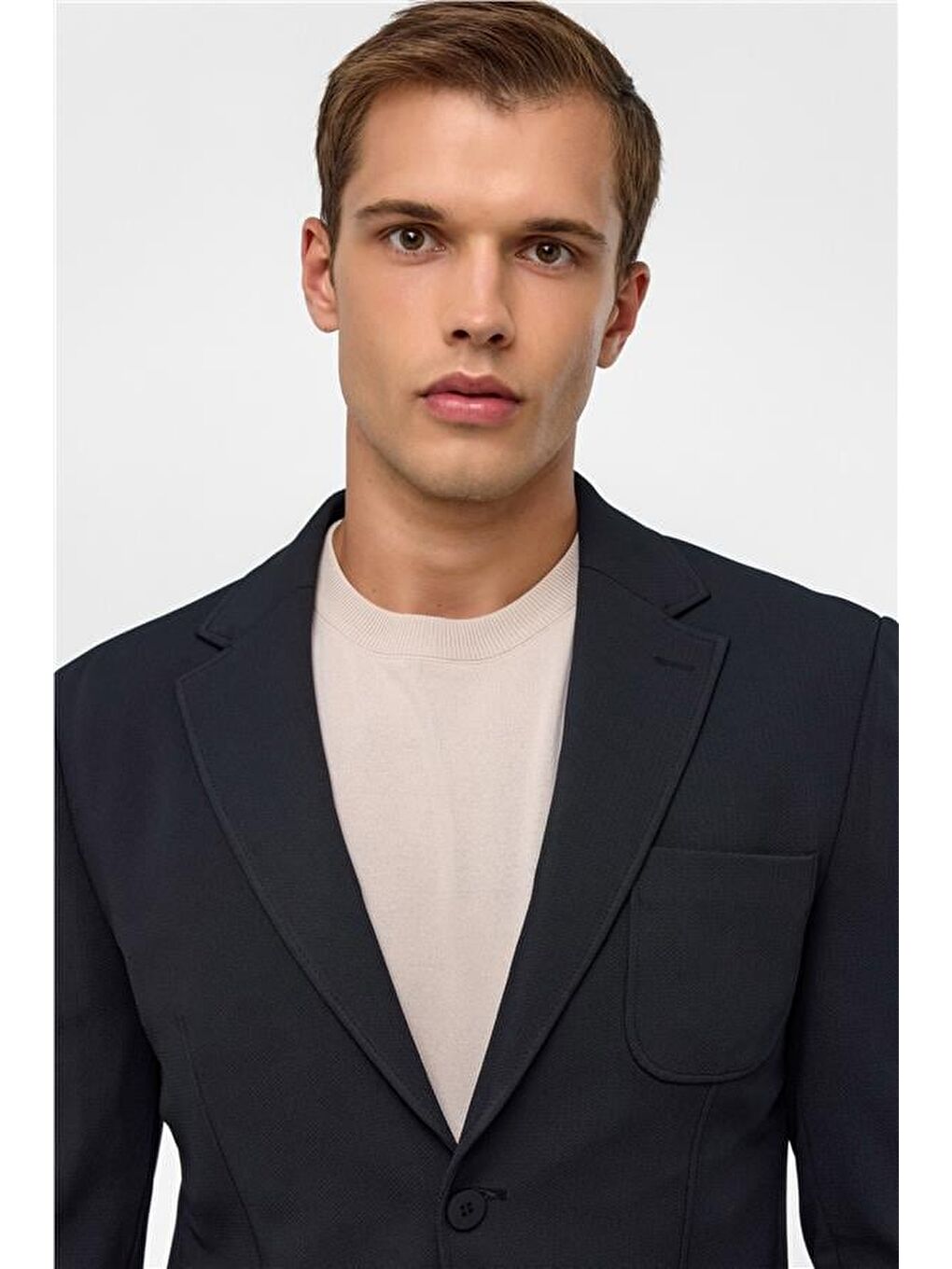 Siyah Slim Fit Düz 6 Drop Spor Takım Elbise-3