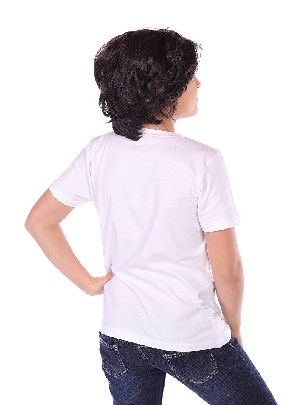 Beyaz Erkek Çocuk Süs Cepli Special Operation Baskılı Tişört-1