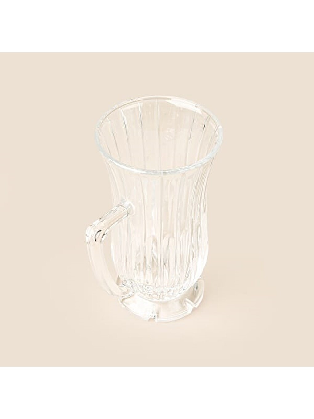 Renksiz Glamour 2'li Kulplu Çay Fincanı - Şeffaf - 155 Ml-2