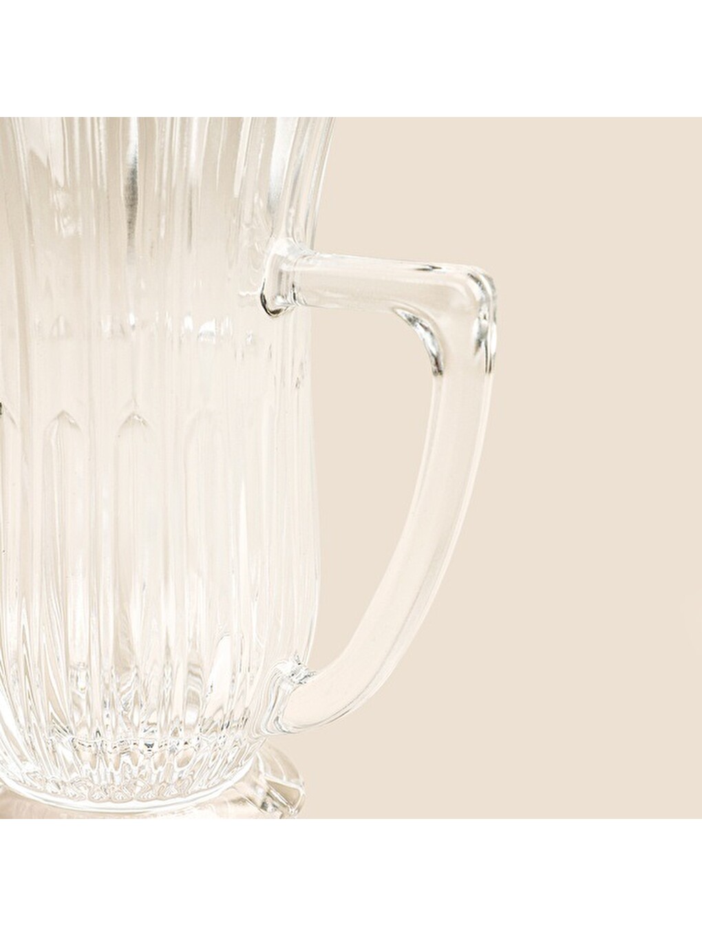 Renksiz Glamour 2'li Kulplu Çay Fincanı - Şeffaf - 155 Ml-3