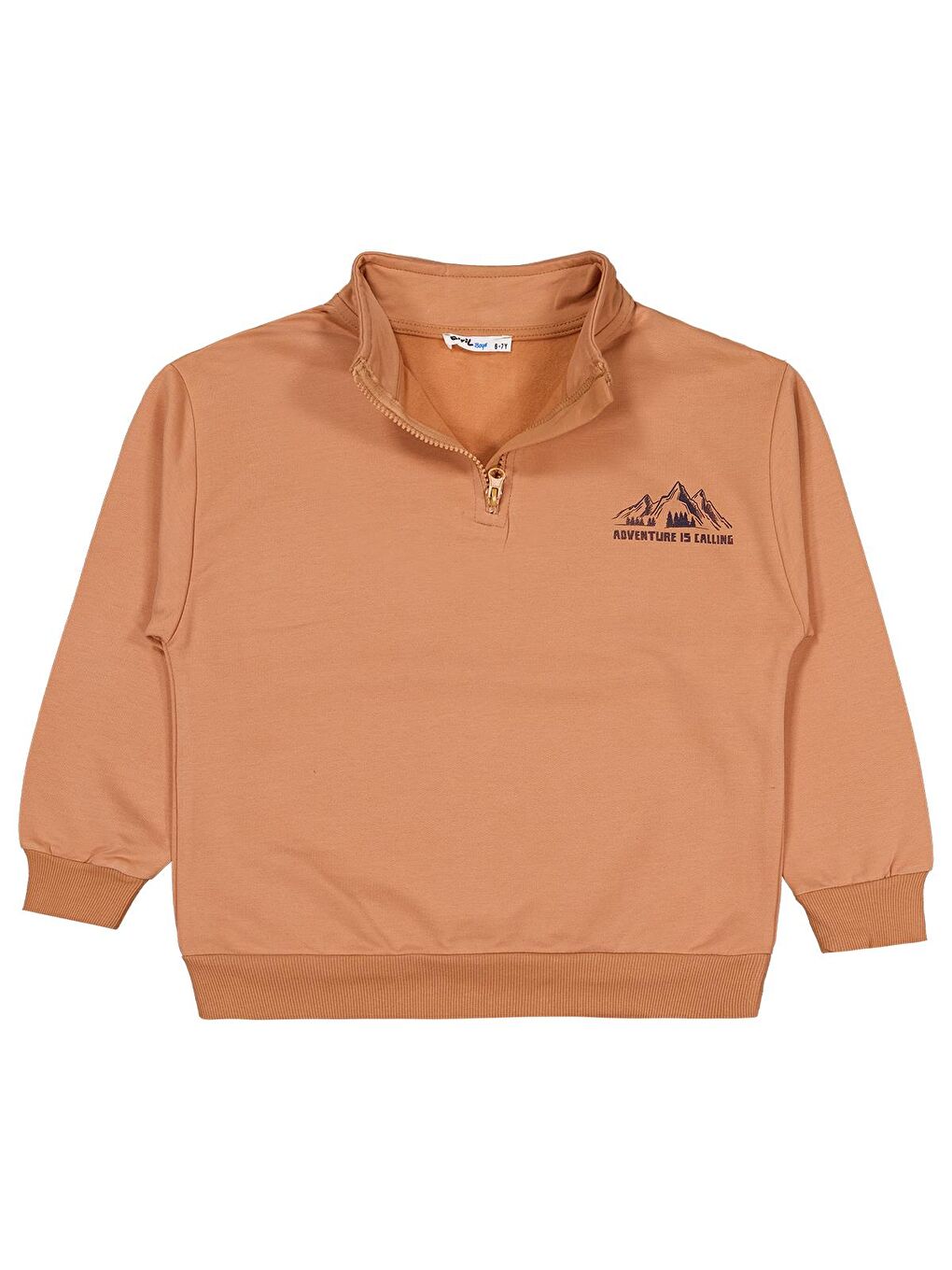 Boys Mountaın Baskılı 6-9 Yaş Sweatshirt - Turuncu 6-7 Yaş-2