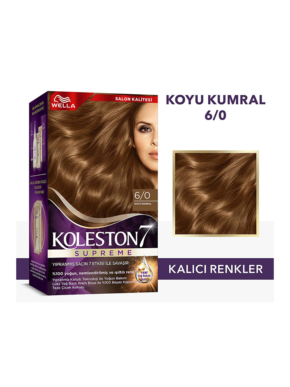 Wella Renksiz Koleston Supreme Saç Boyası 6/0 Koyu Kumral