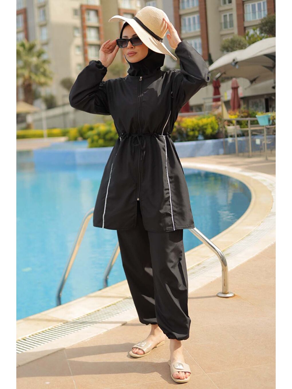 Tesettür Mayo Takımı Siyah - 27096