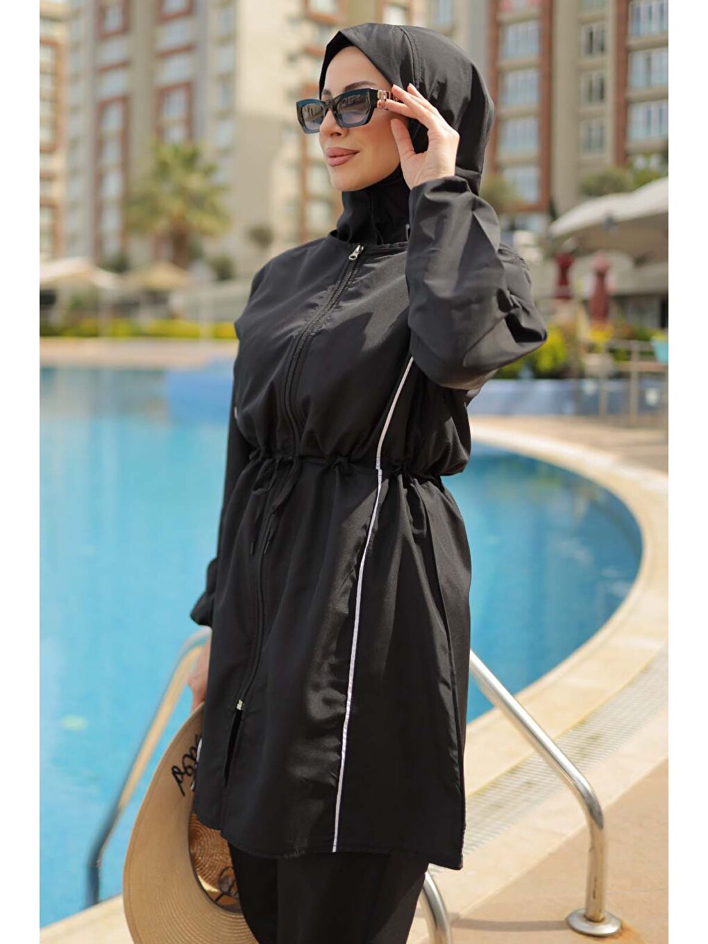 Tesettür Mayo Takımı Siyah - 27096-2