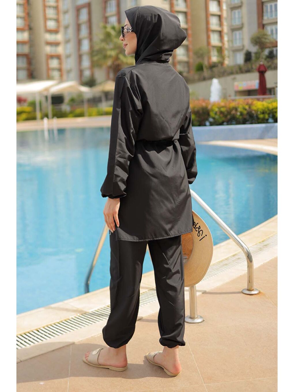 Tesettür Mayo Takımı Siyah - 27096-6