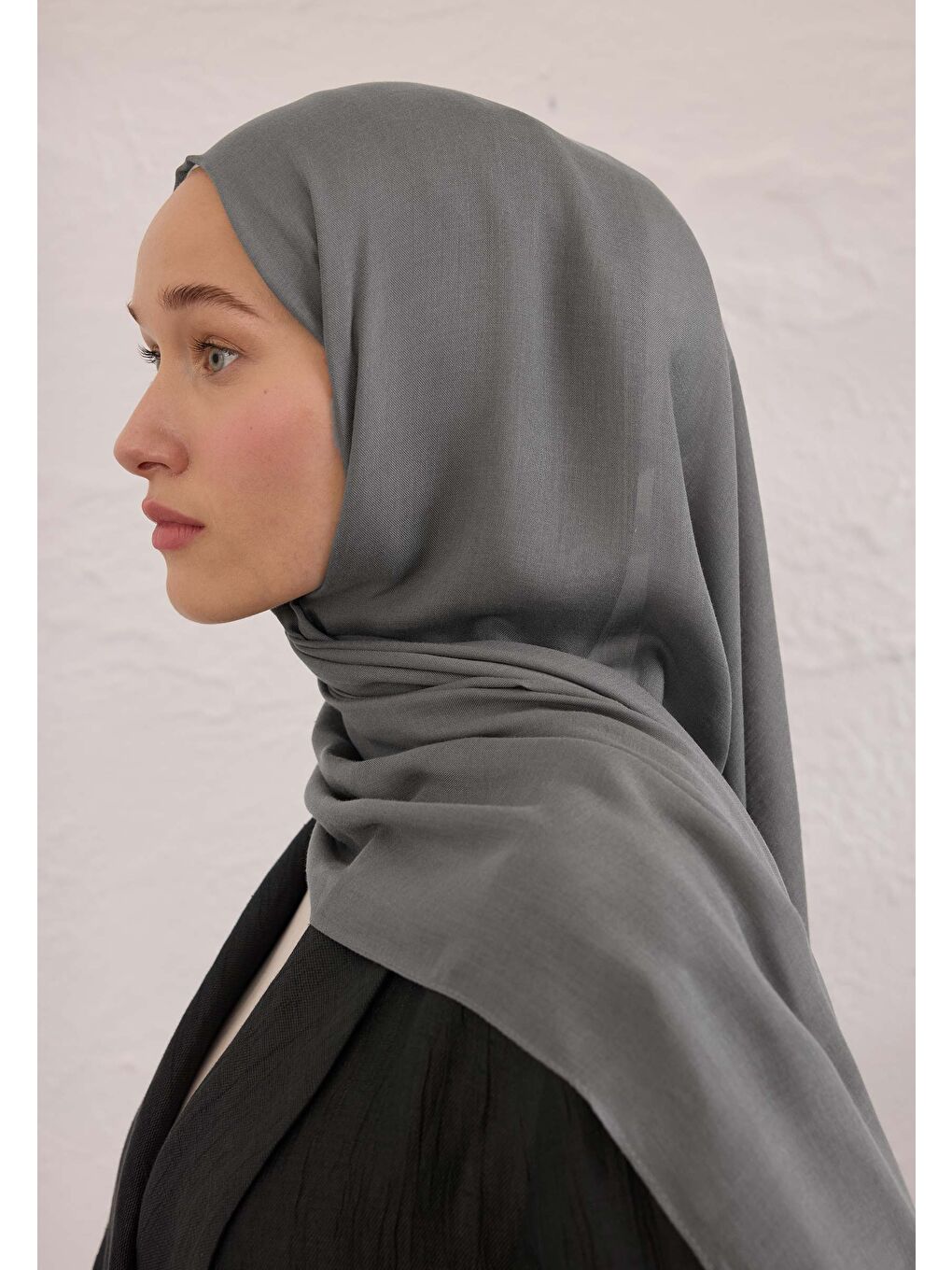 Soft Viskon Şal Koyu Gri-1