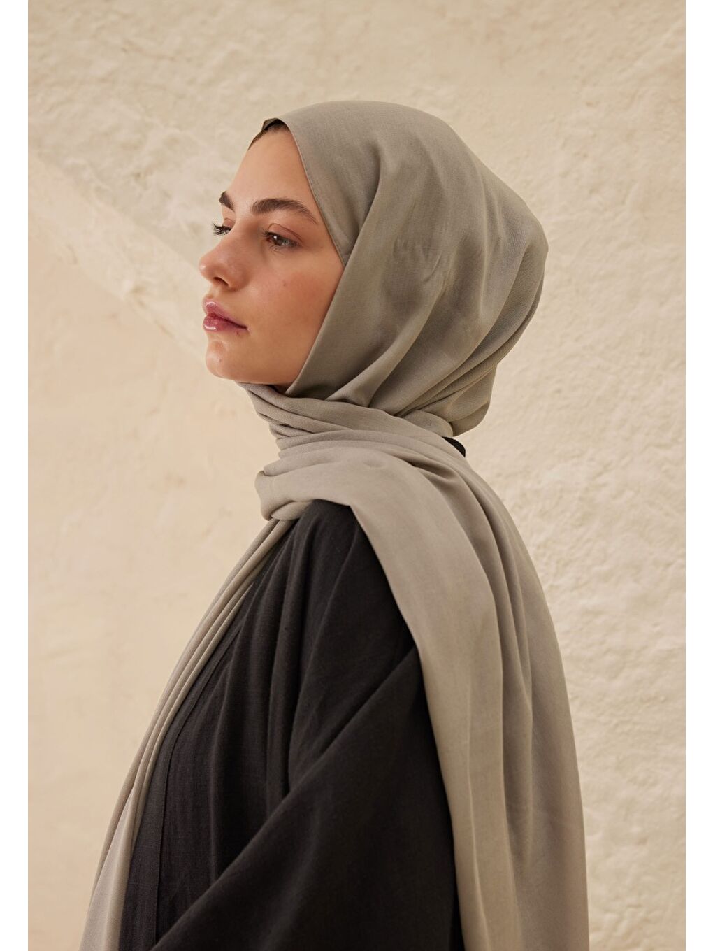 Gri Rami Viskon Şal Füme-2