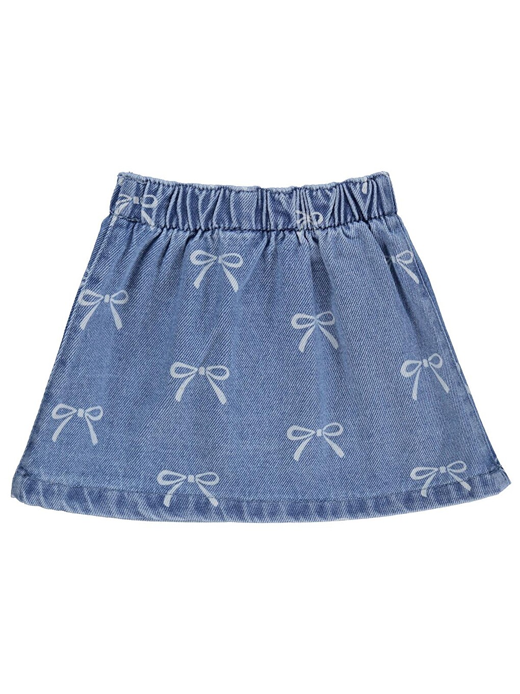 Baby Fiyonk Empirmeli Jean 6-18 Ay Etek - Mavi-1