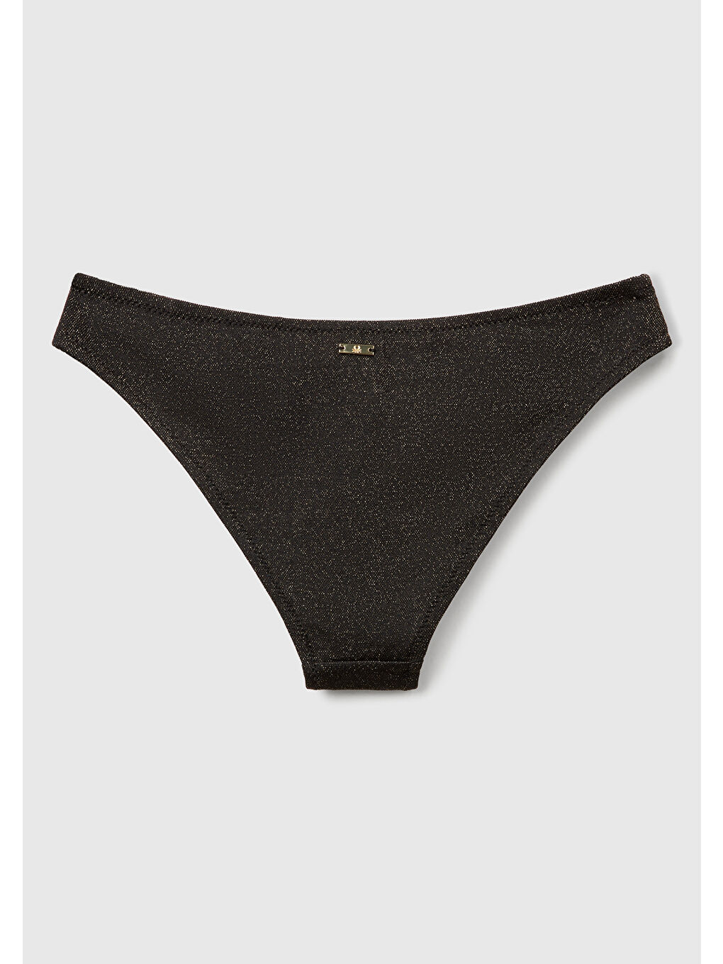 Kadın Siyah Simli Klasik Kesim Normal Bel Bikini Altı-1