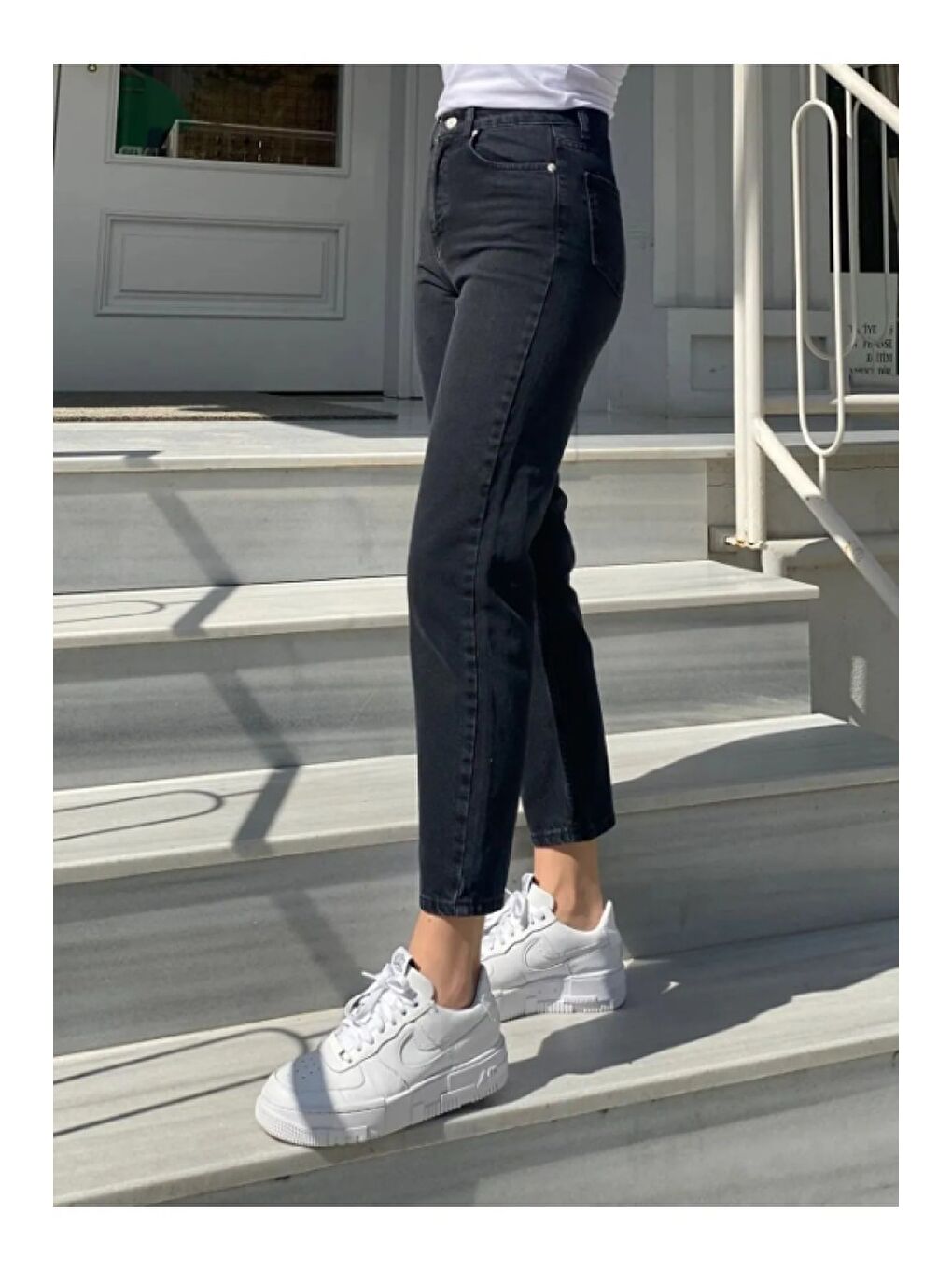 Mom Jean Pantolon Siyah   13360