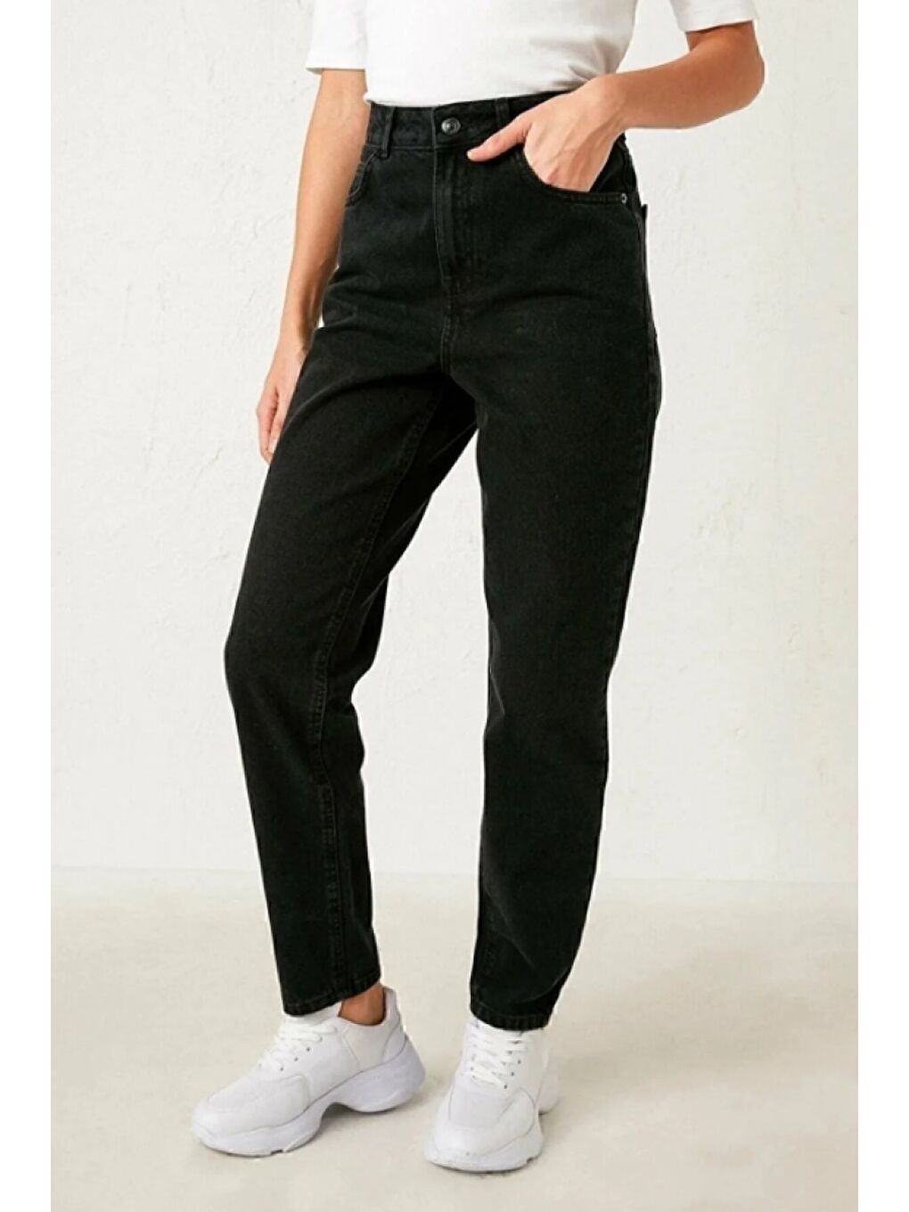 Mom Jean Pantolon Siyah   13360-1