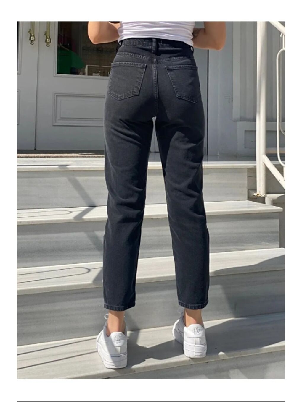 Mom Jean Pantolon Siyah   13360-2