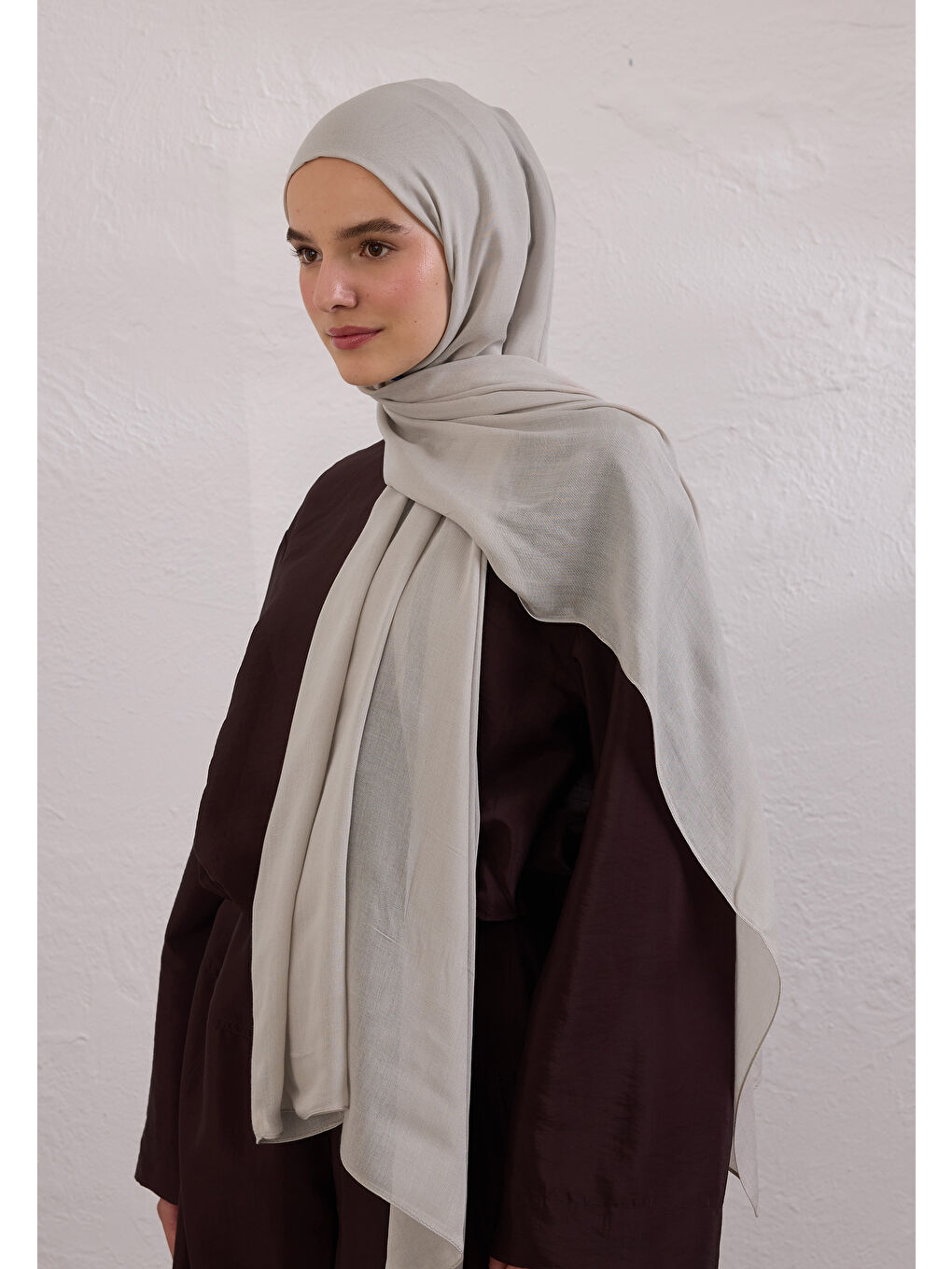 Gri Soft Viskon Şal Gümüş-1