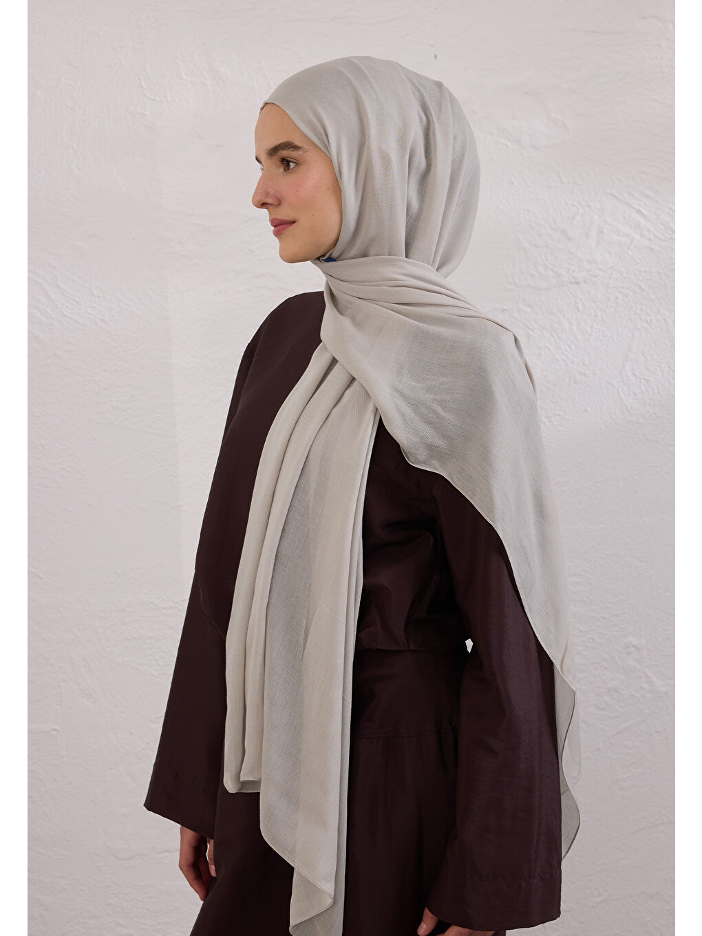 Gri Soft Viskon Şal Gümüş-2