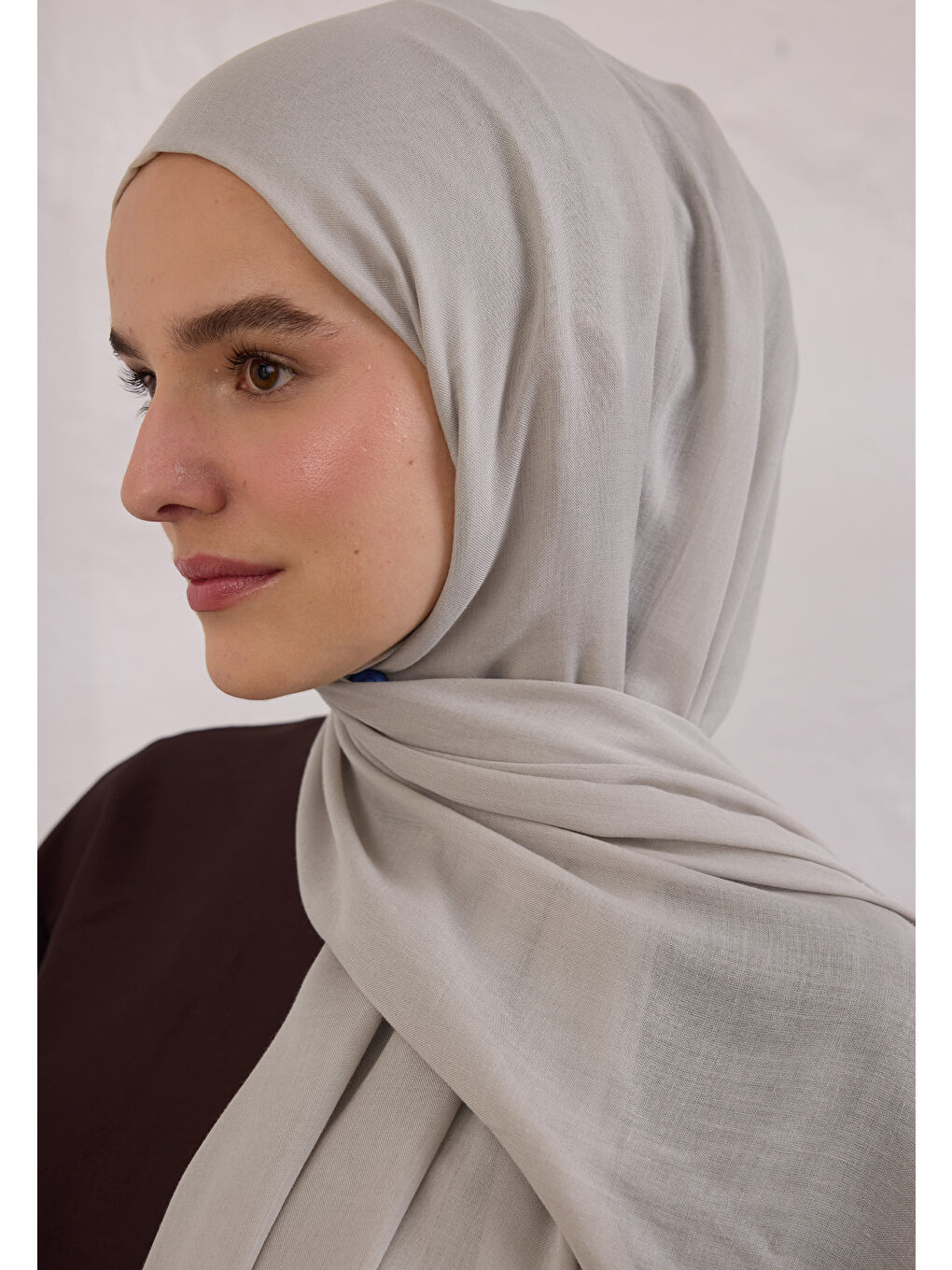 Gri Soft Viskon Şal Gümüş-3