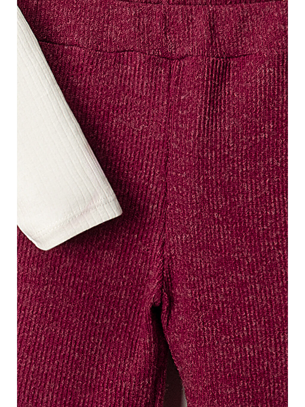 Bordo Kız Çocuk Bluzlu Süveterli Pantolonlu Üçlü Takım TKM.1004-2