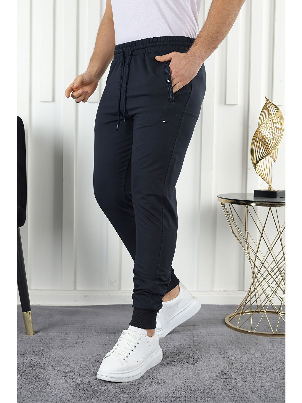 Lacivert Slim Fit Jogger Erkek Jogger Eşofman Altı