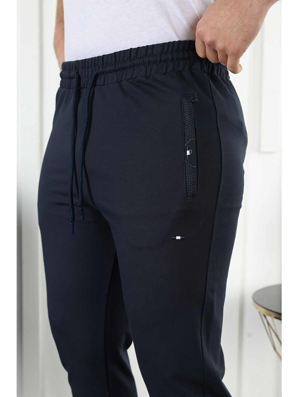 Lacivert Slim Fit Jogger Erkek Jogger Eşofman Altı-1