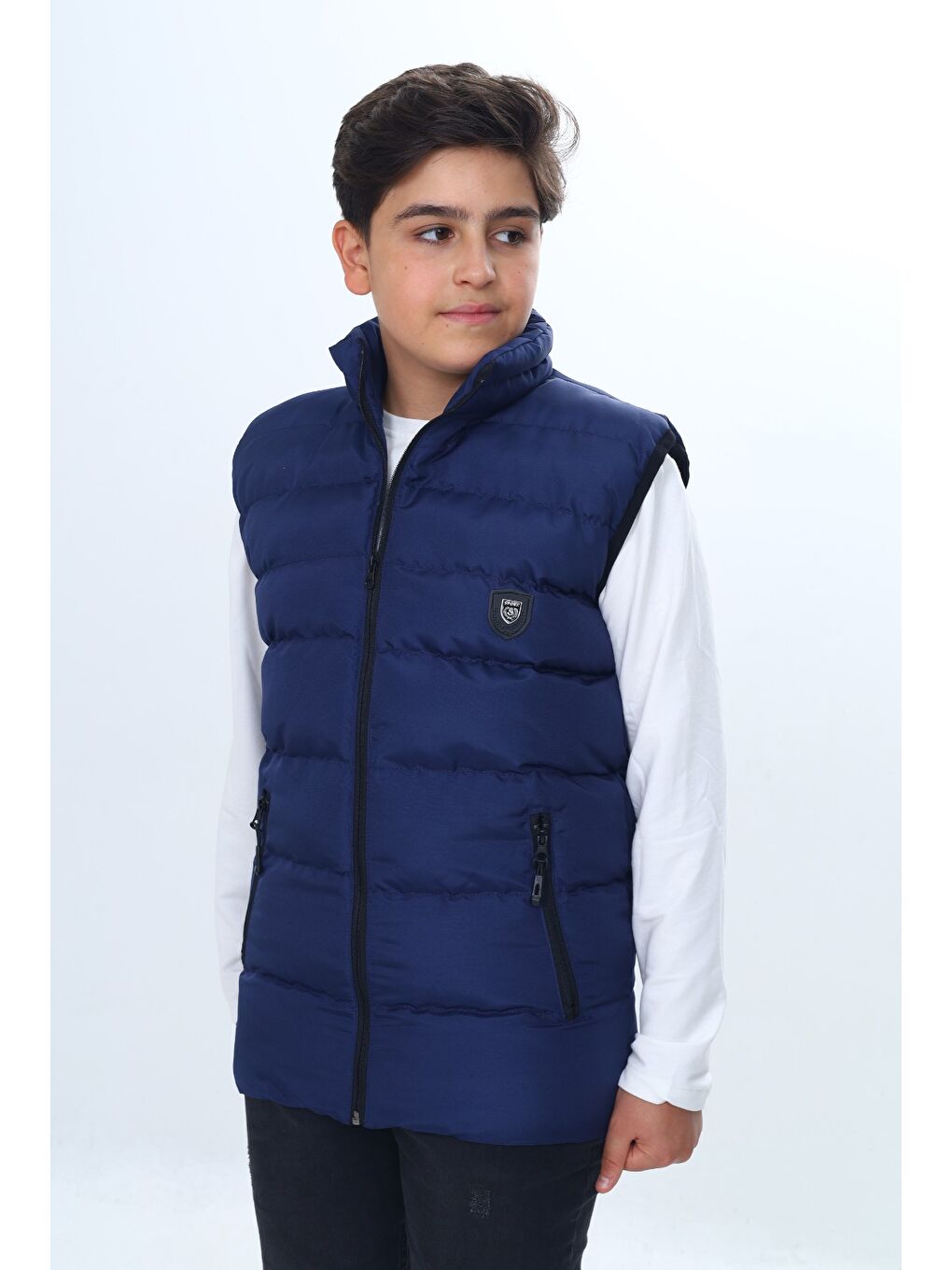 Lacivert Erkek Çocuk Göğsü Armalı Şişme Yelek-2