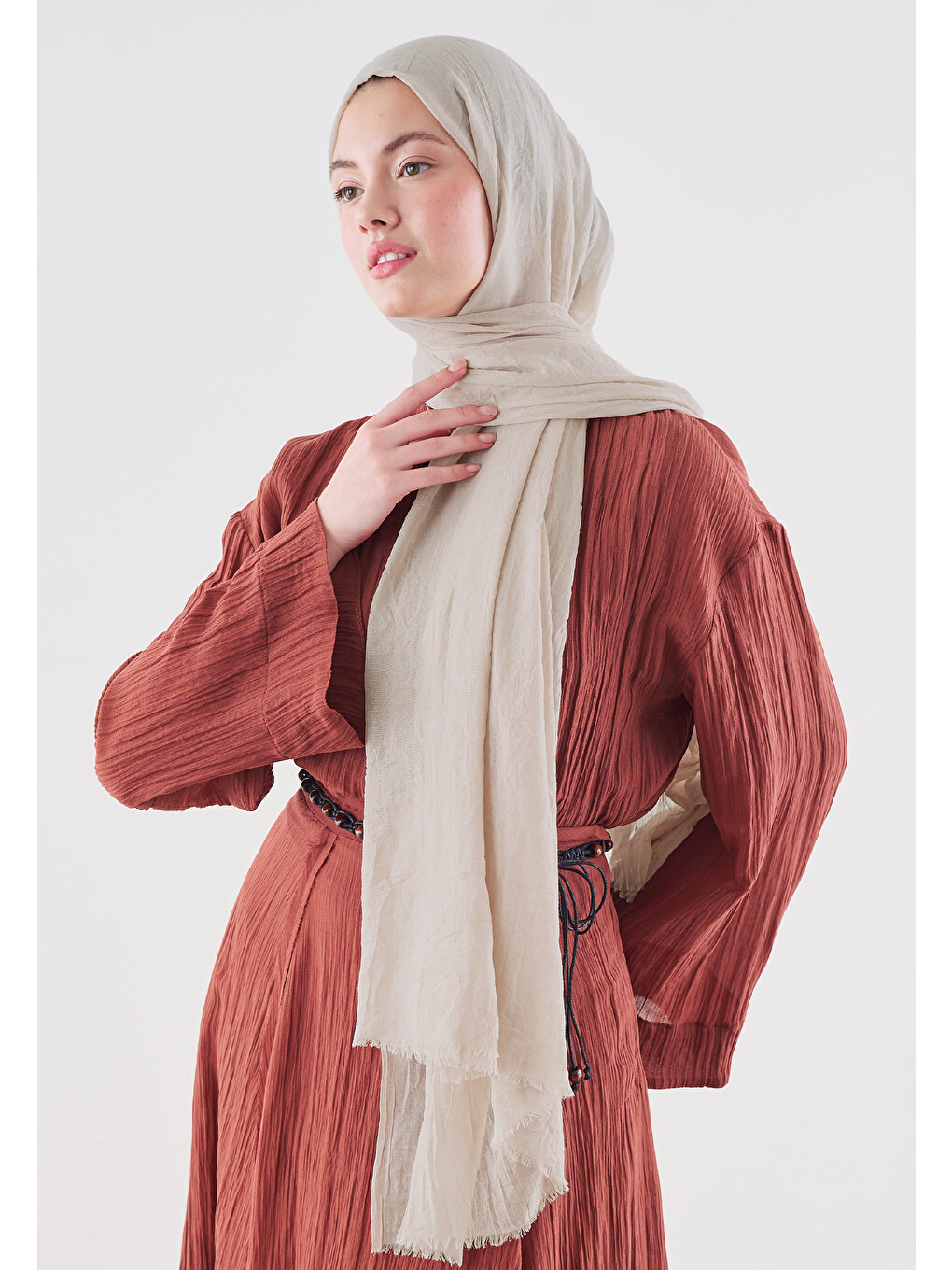 Dubai Premium Şal Bej-1