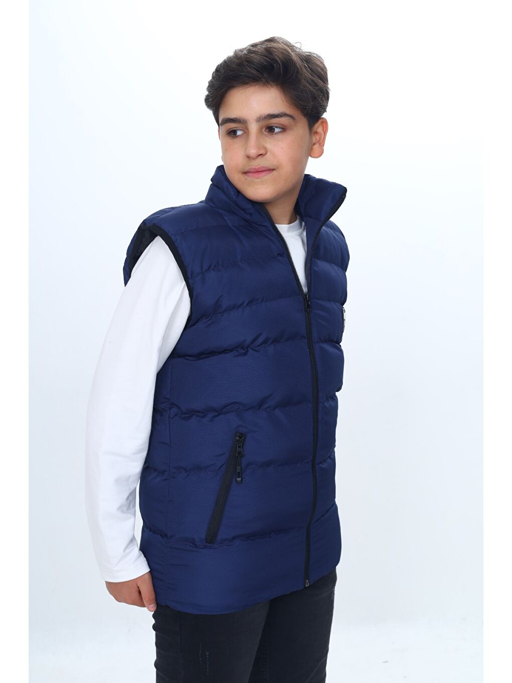Lacivert Erkek Çocuk Göğsü Armalı Şişme Yelek-6