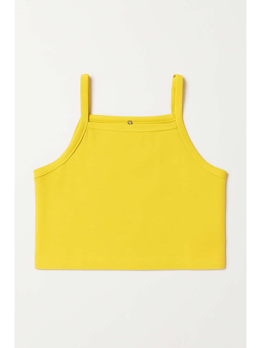 Kız Çocuk Pamuklu Sarı Askılı Crop T-Shirt