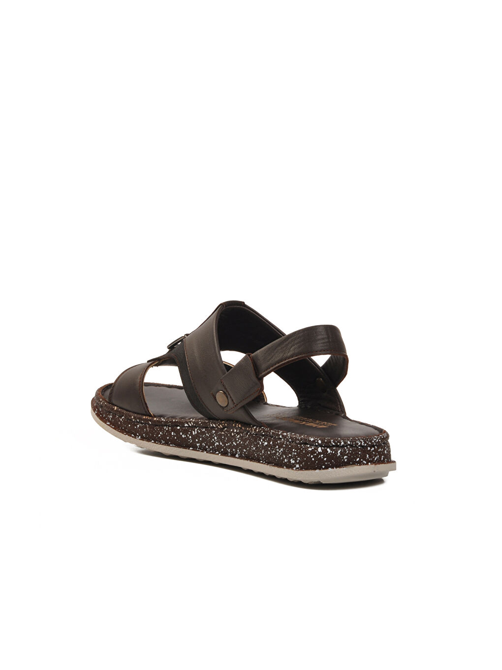 Kahverengi Kahve Hakiki Deri Erkek Sandalet 2050 M-3