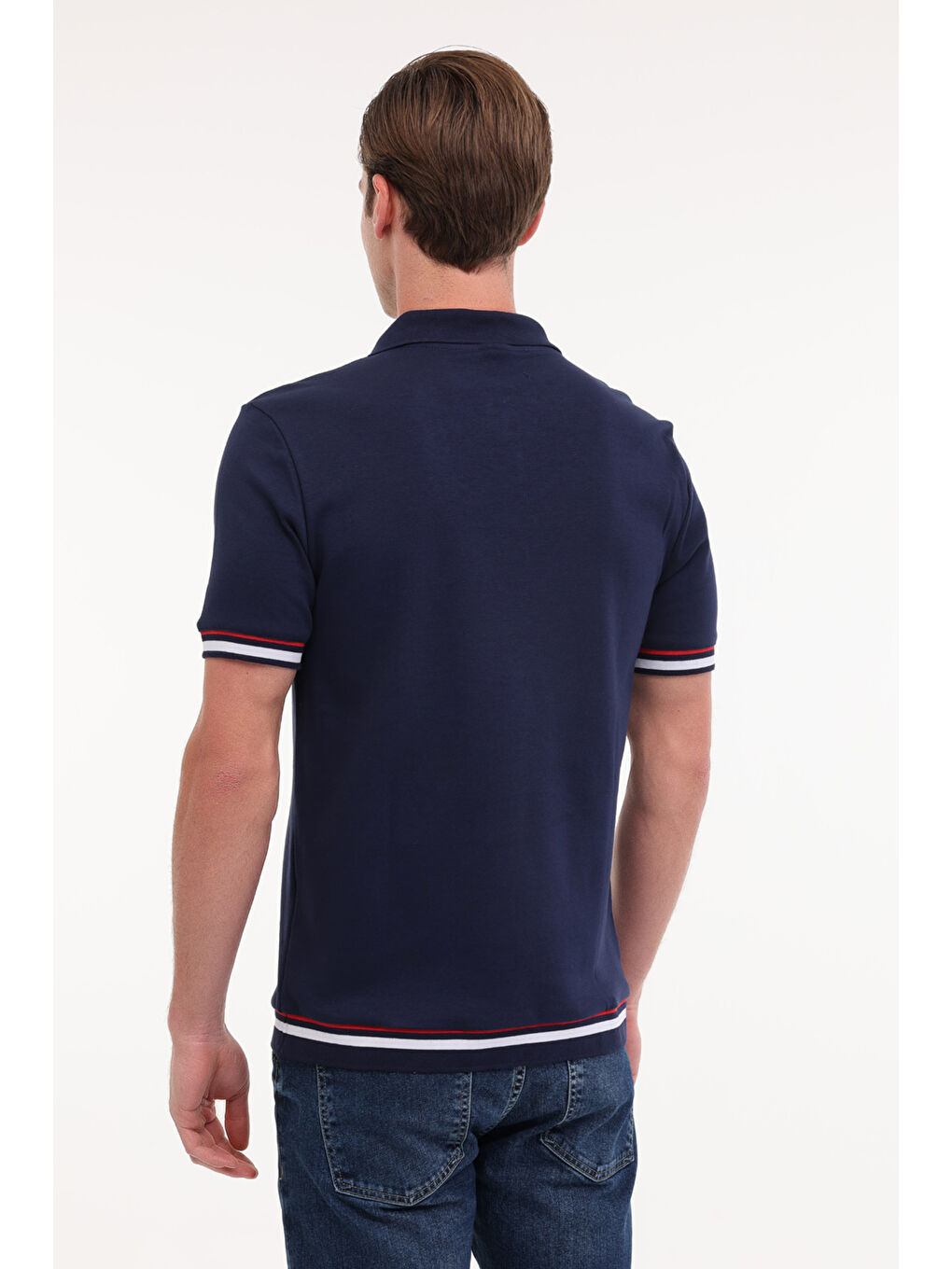 ML BONT 12ITL800 5FX Lacivert Erkek Kısa Kol %100 Pamuk Tişört-1