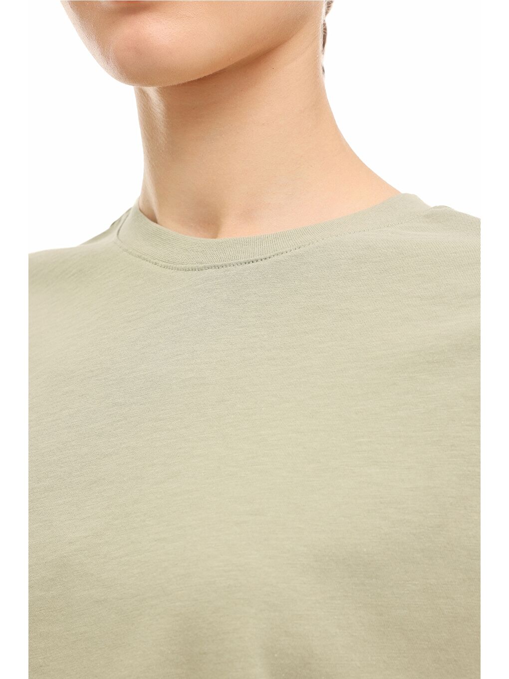 WB 11BANKO SN226 6FX Haki Kadın Kısa Kol T-Shirt-3