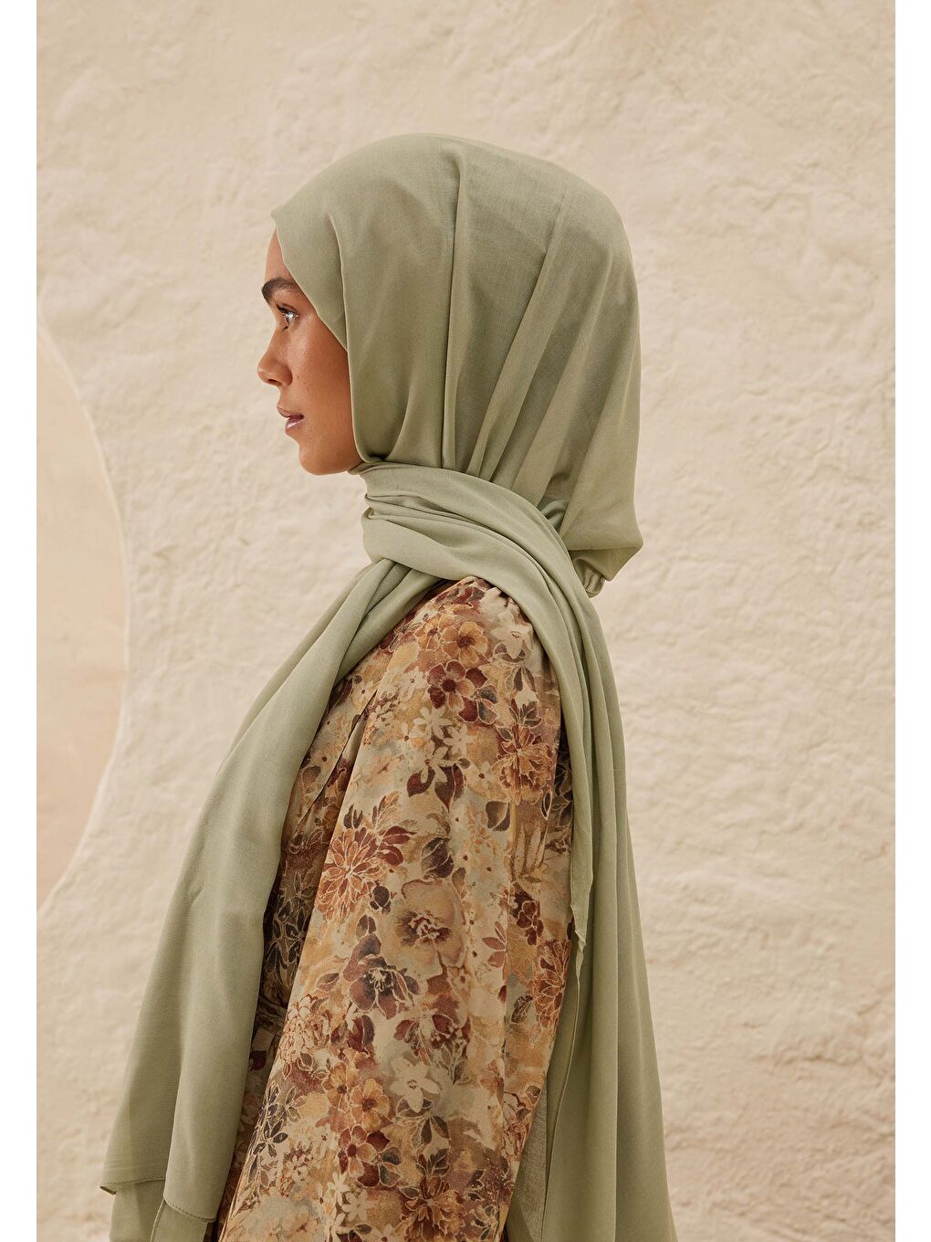 Rami Viskon Şal Uçuk Yeşil-3