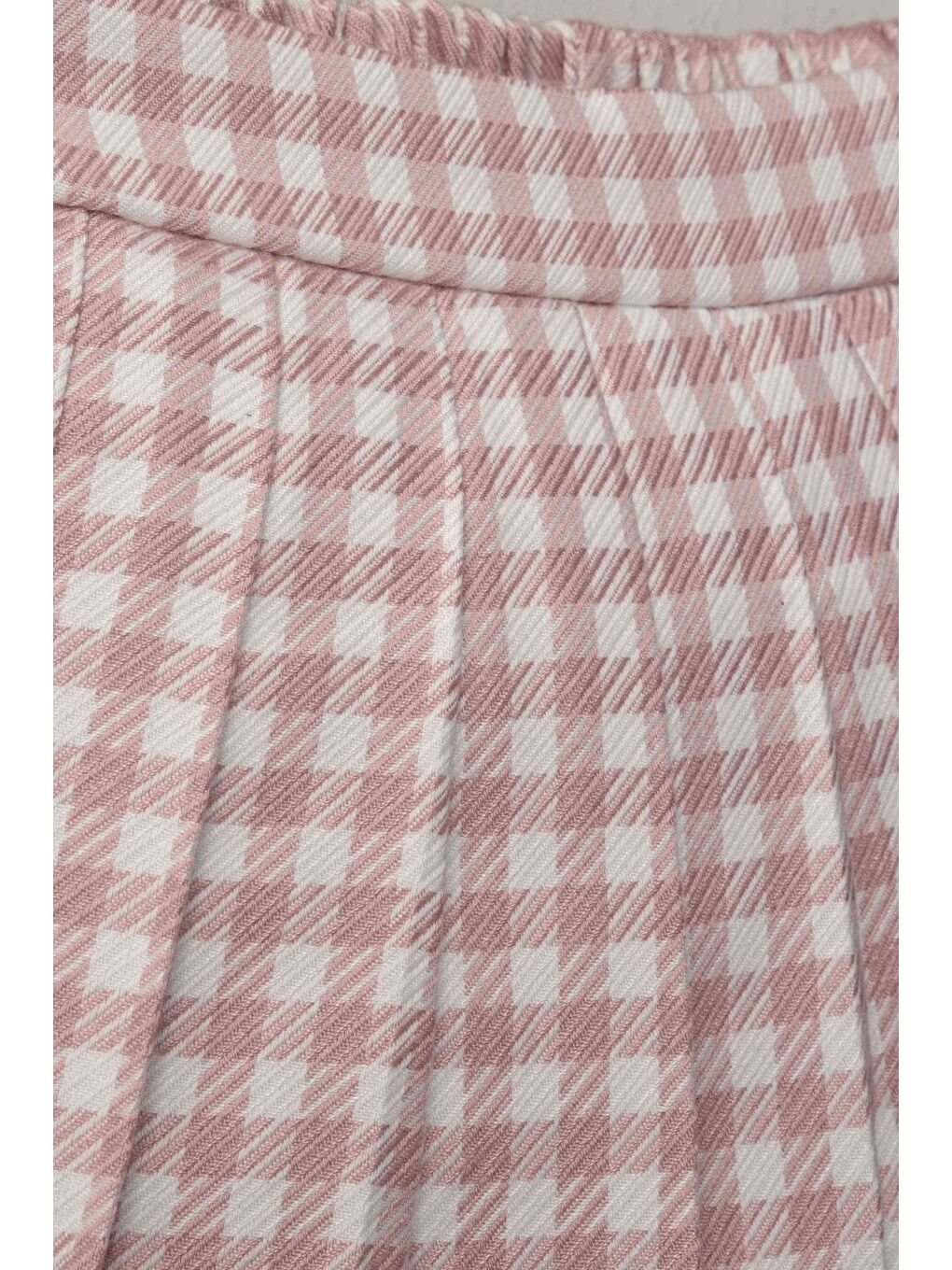 Pembe Kız Çocuk Bluzlu Ekose Etek-Şortlu Takım TKM.1002-4