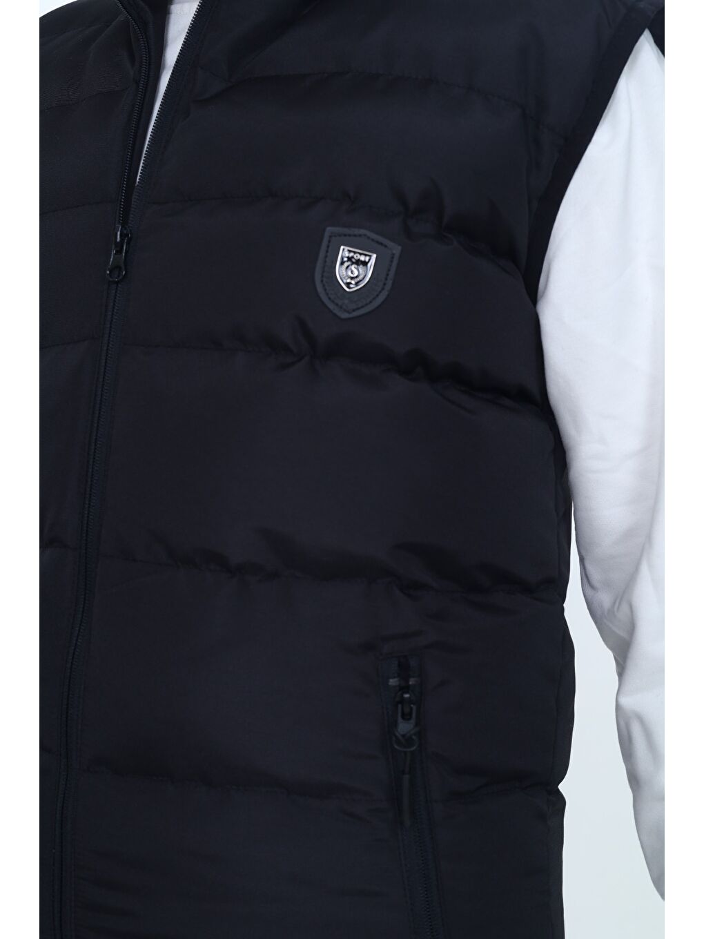 Siyah Erkek Çocuk Göğsü Armalı Şişme Yelek-6