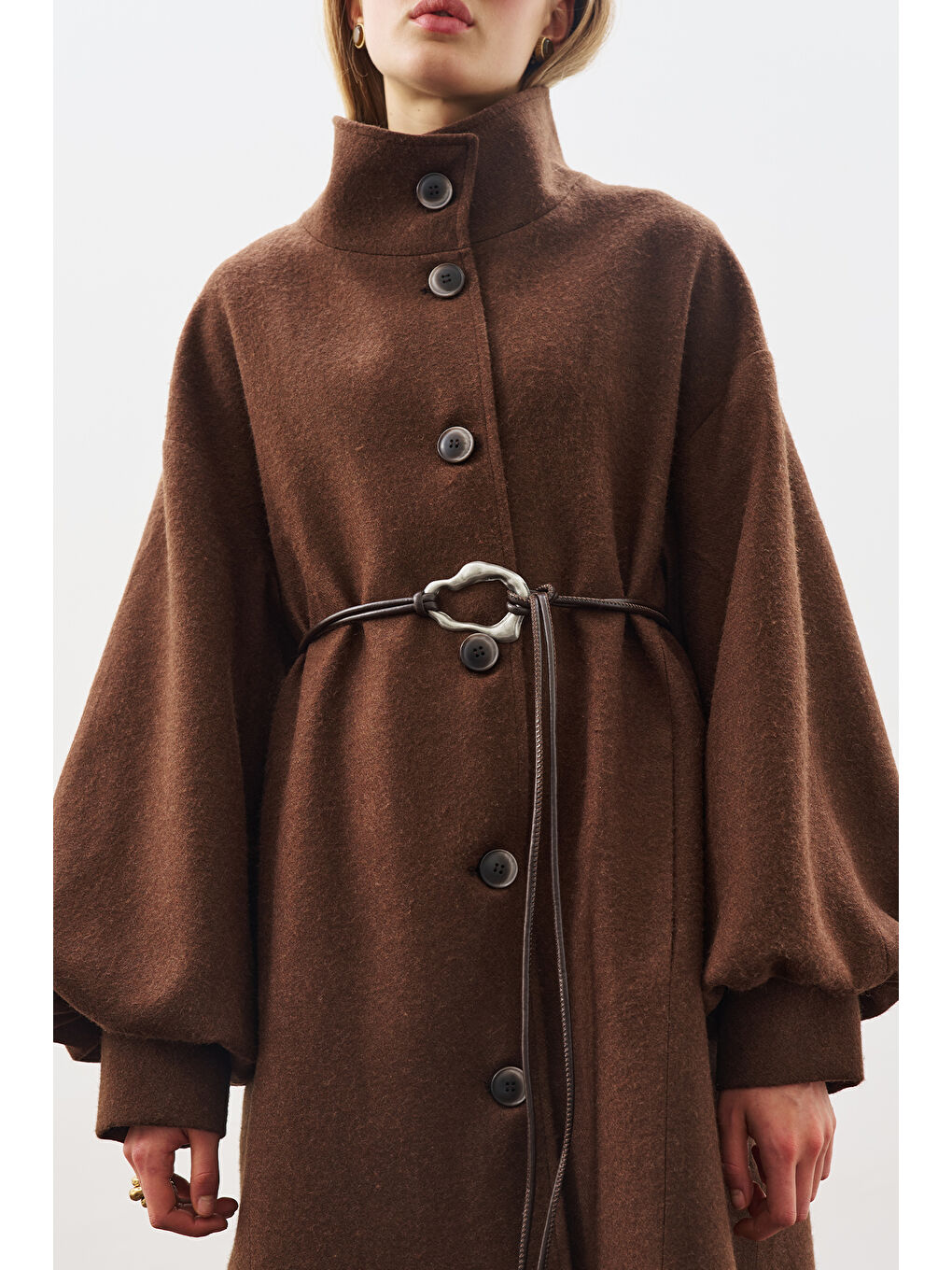 Geniş Tokalı Kordon Kemer Kahverengi-2