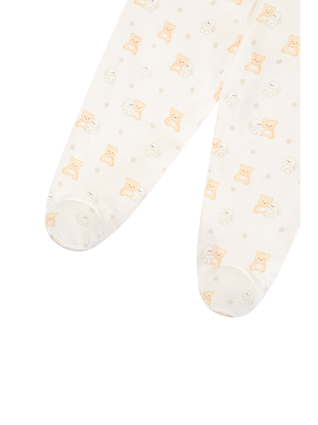 Ekru Unisex Bebek 2'li Patikli Pantolon-3