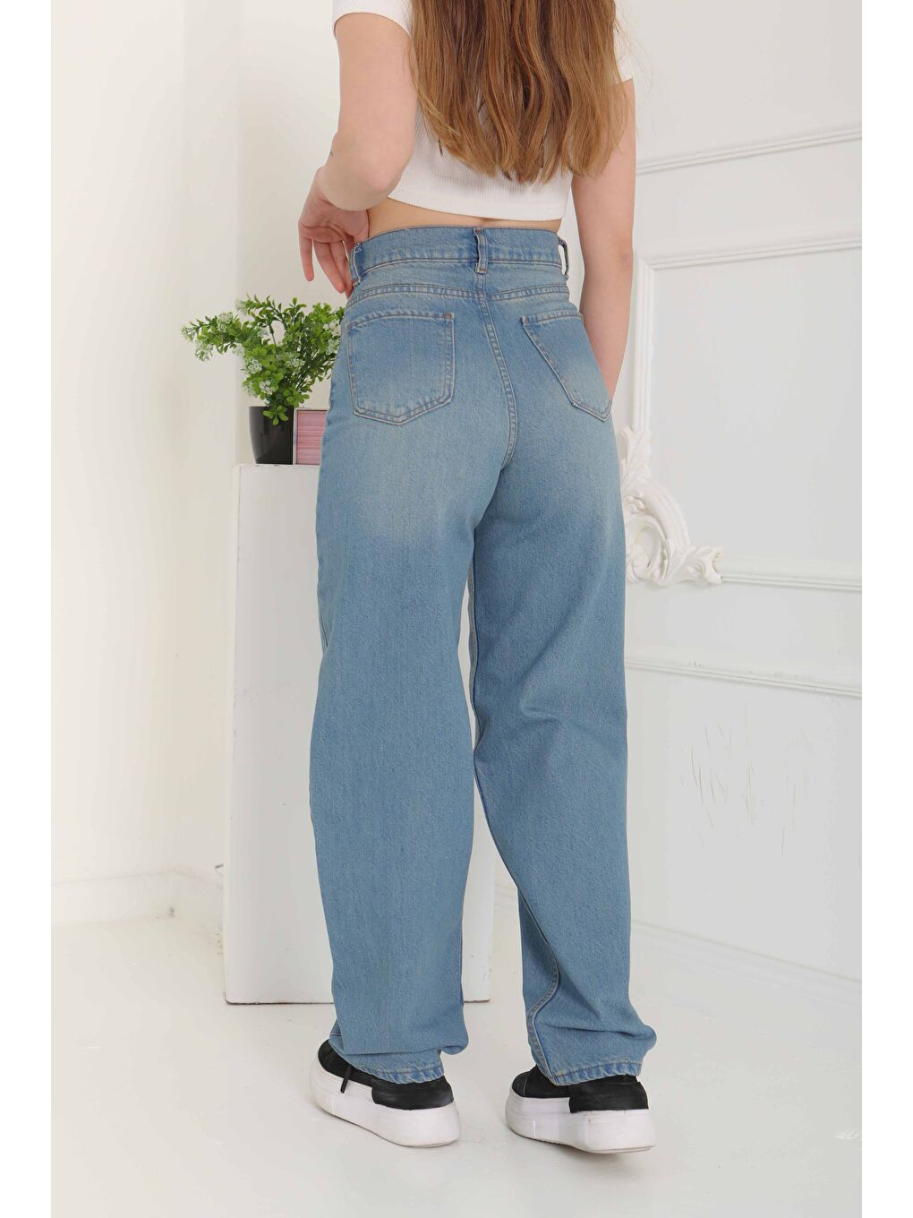 Baggy Jean Pantolon Mavi tint   27098-6