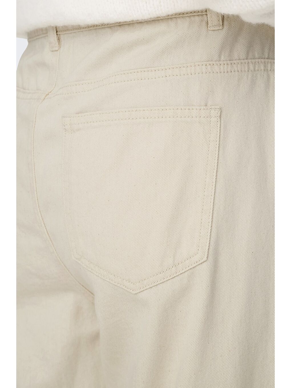 Ekru Onlsilla % 100 Pamuk Relaxed Fit Normal Bel Geniş Paça Jeans  15328125-4