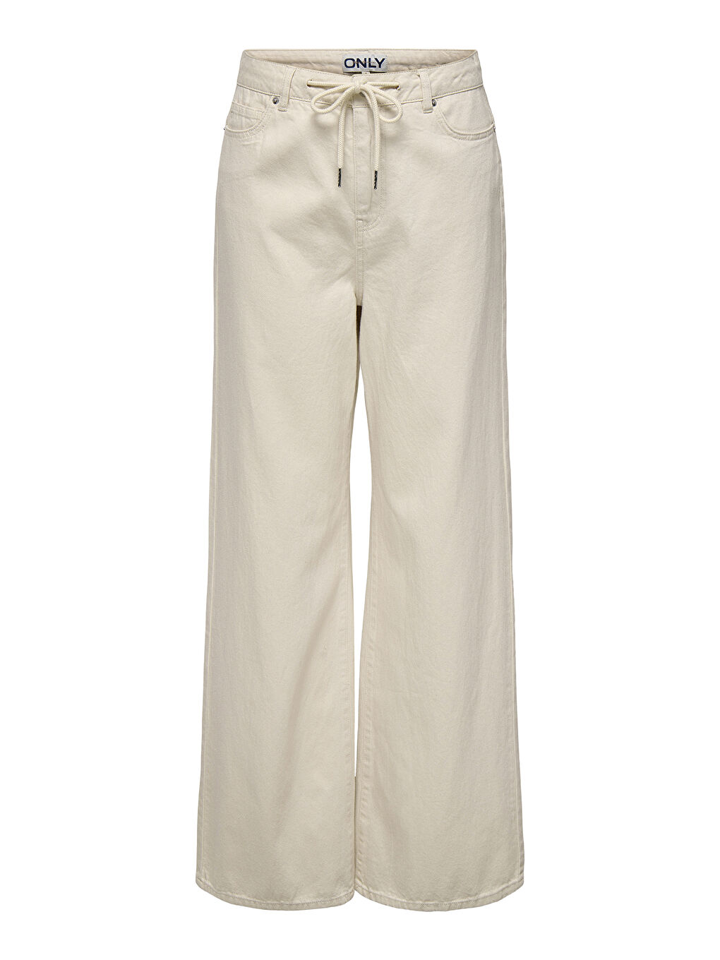 Ekru Onlsilla % 100 Pamuk Relaxed Fit Normal Bel Geniş Paça Jeans  15328125-5