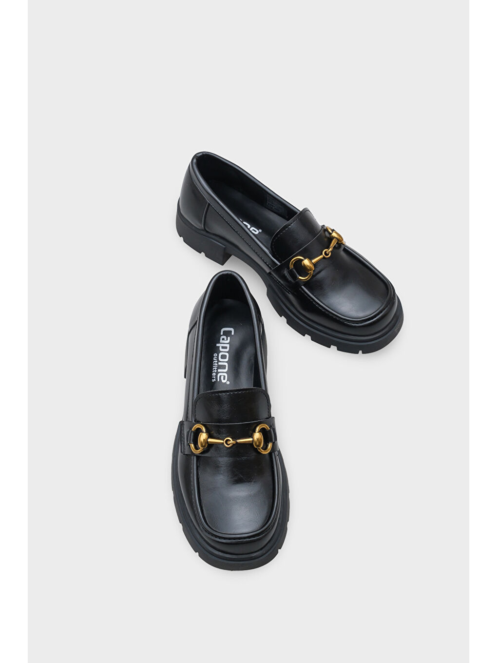 Siyah Jessie Trak Tabanlı Metal Tokalı Kadın Loafer-5