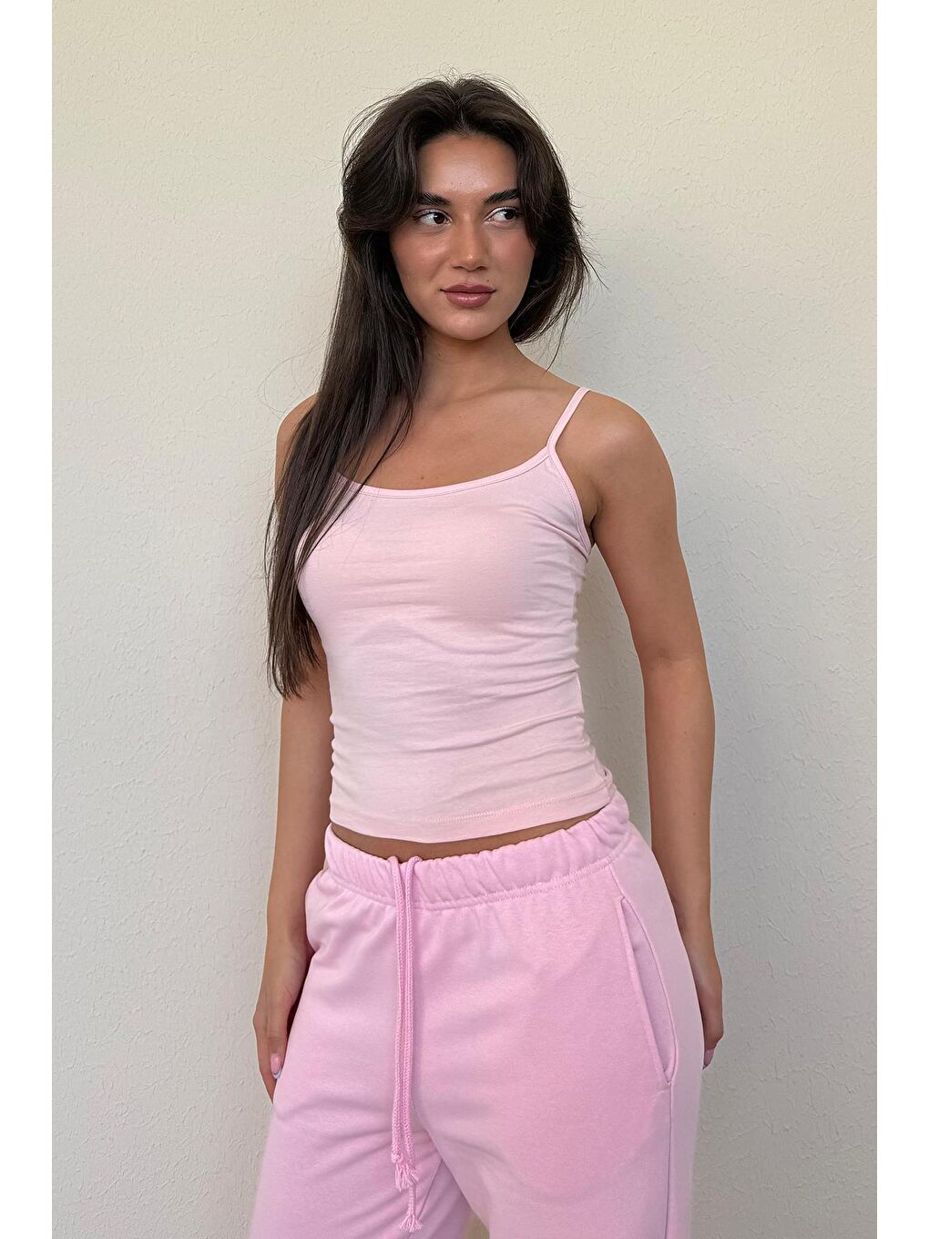 Pembe Askılı Basic Kadın Atlet Mg2094-3