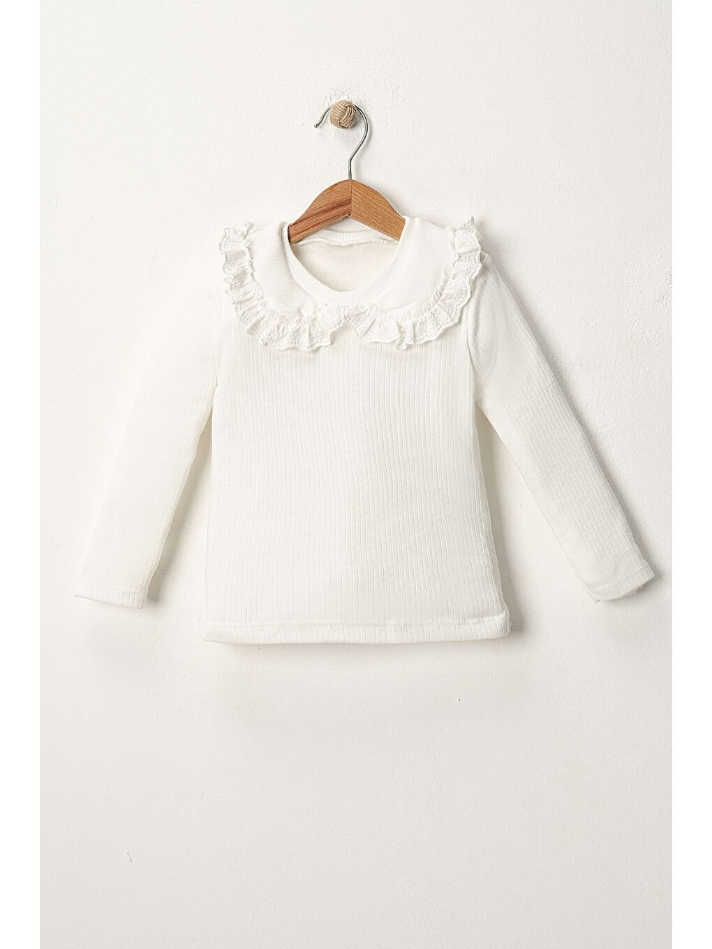 Kahverengi Kız Çocuk Bluzlu Süveterli Pantolonlu Üçlü Takım TKM.1004-1