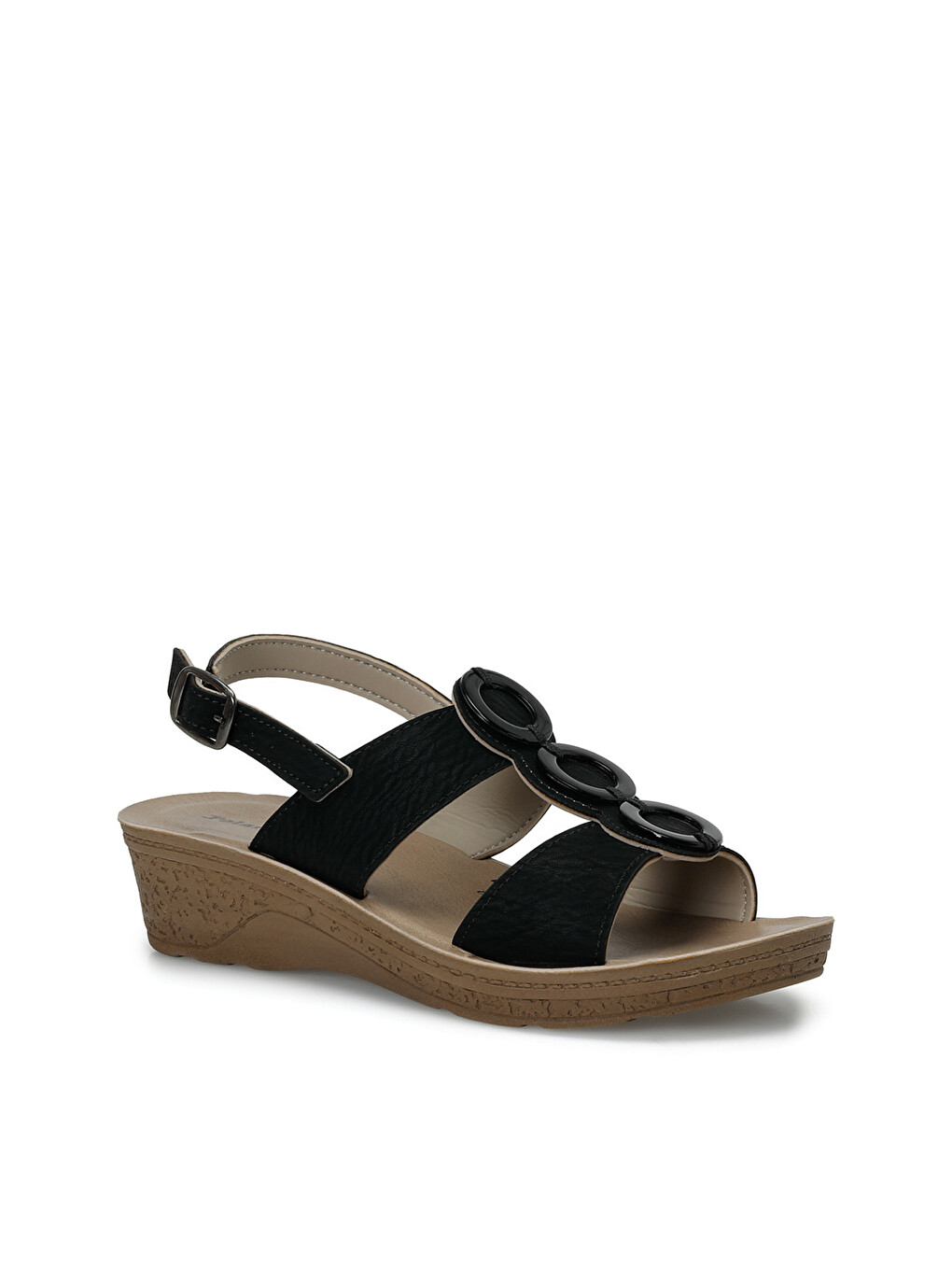 409036.Z Siyah Kadın Comfort Sandalet-1