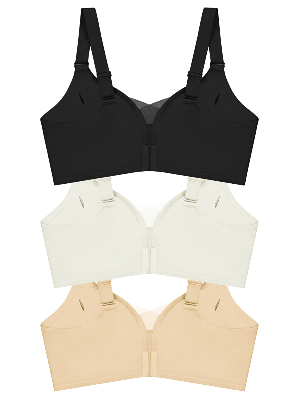 Karışık Seamless Bra - Shape | Lazer Kesim Dikişsiz Toparlayıcı Büyük Beden Tüllü Kadın Sütyen 3'Lü Paket-1