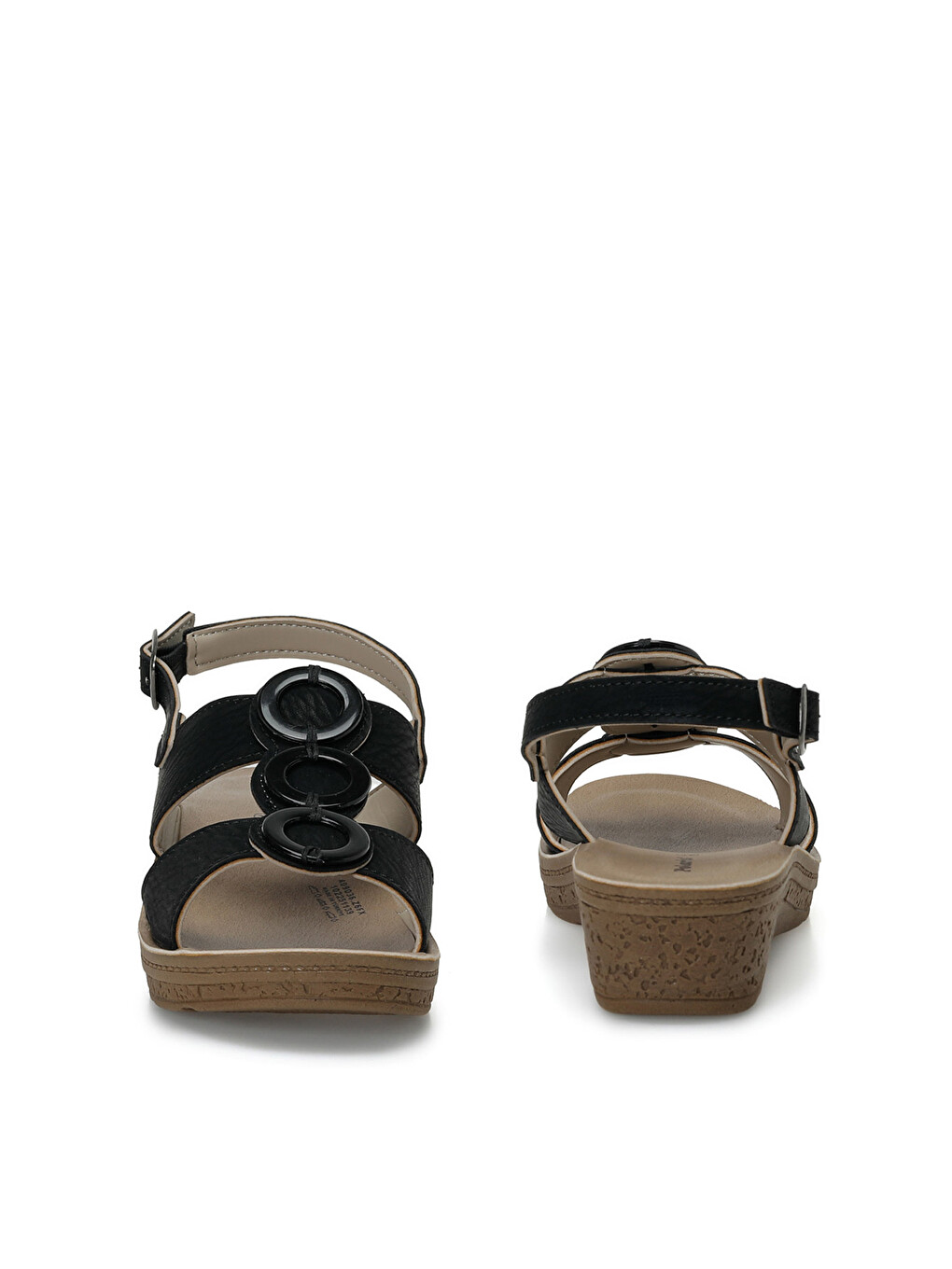 409036.Z Siyah Kadın Comfort Sandalet-4