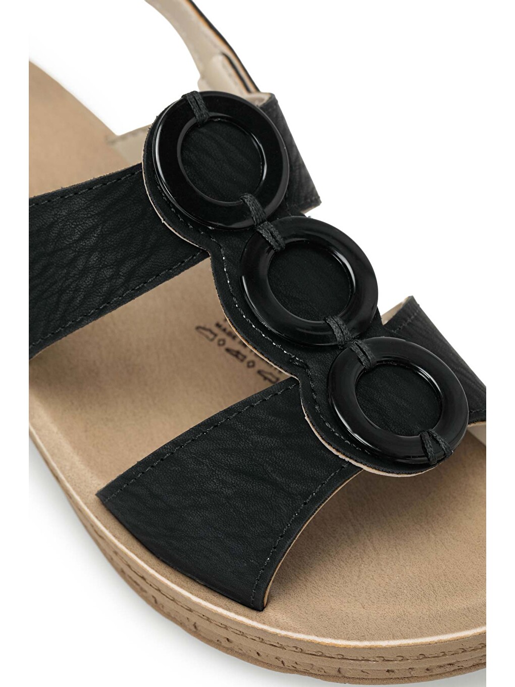 409036.Z Siyah Kadın Comfort Sandalet-6