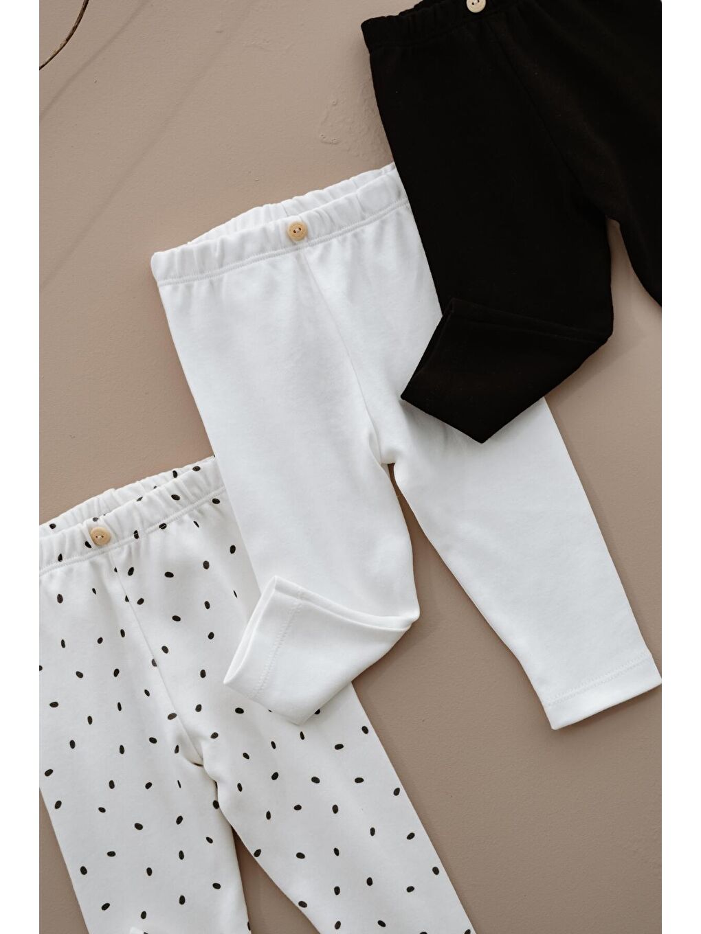 Karışık 3lü Penye Winter Serisi Bebek Tayt Model 9-1