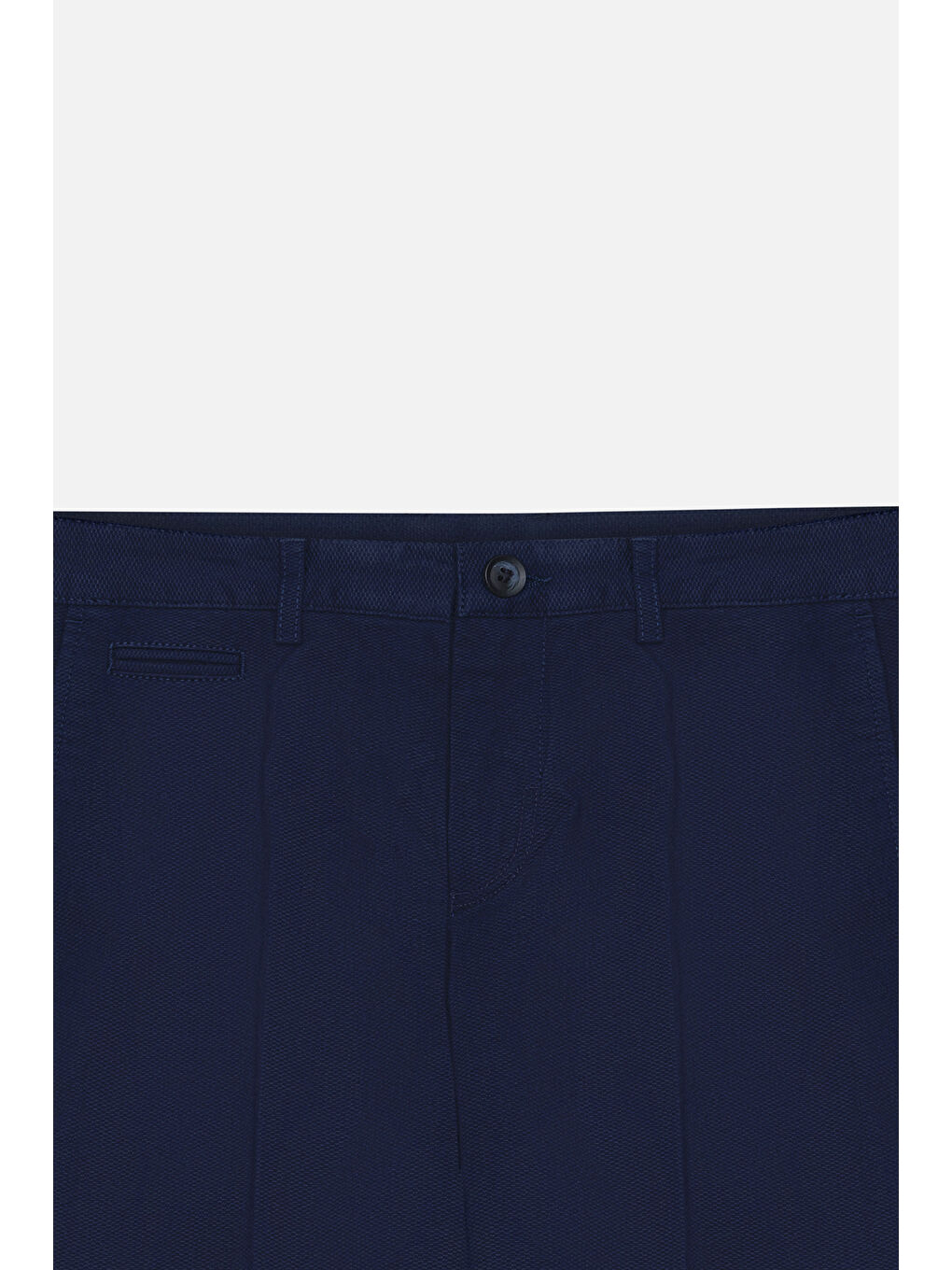 Erkek Lacivert Pamuklu Slim Fit Dar Kesim Yan Cep Armürlü Esnek Pantolon-8